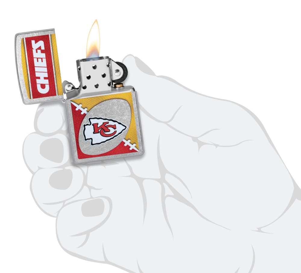 Zippo Nfl Kansas City Chiefs Street Chrome Pocket Lighter