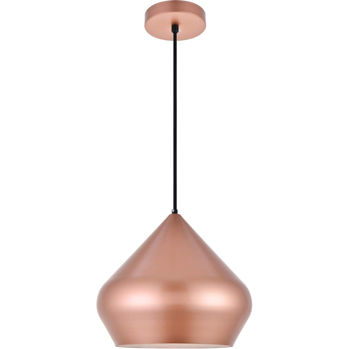Living District Axiom Pendant Light, 1 Light, Aluminum Construction, Honey Gold, Model LD2402HG