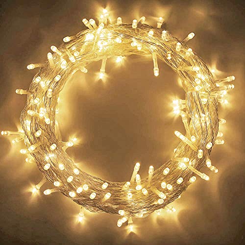 MYGOTO String Lights 98FT 200 LEDs Waterproof Fairy Lights 8 Modes UL Certified Warm White