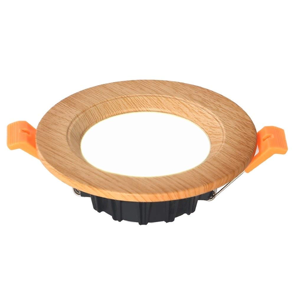 MGOR Sturdy Solid Wood Round LED Recessed Downlight Ultra Slim Indoor Decoration Lighting Fitting Energy Saving Anti-glare Panel