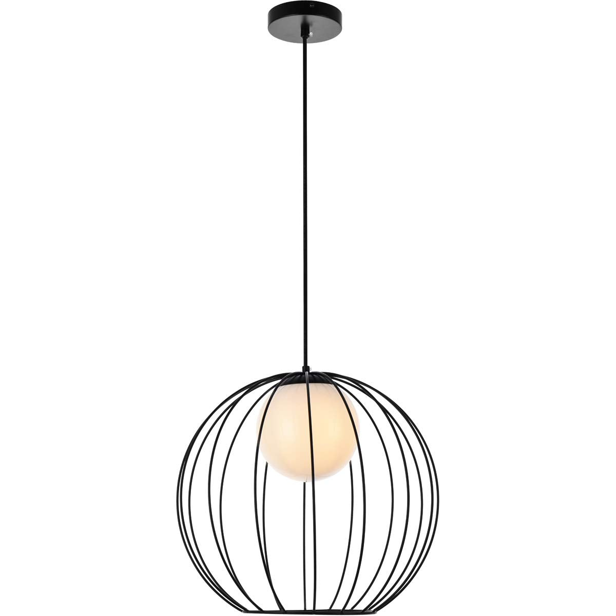 Living District Indoor Modern Home Decorative Bright Ceiling Wetzel 1 Light Black Pendant