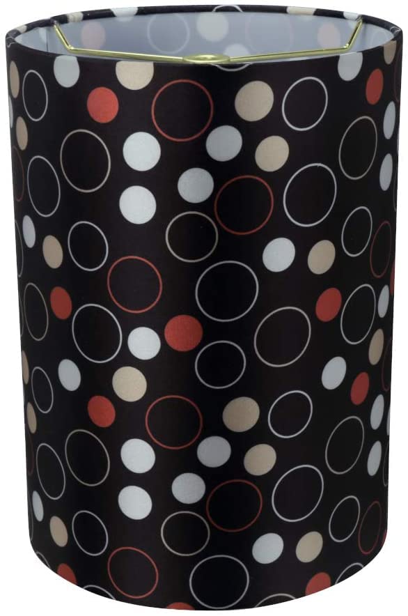 Aspen Creative 31272A Transitional Drum (Cylinder) Shape Spider Construction Lamp Shade in Black 8'' wide (8'' x 8'' x 11'')