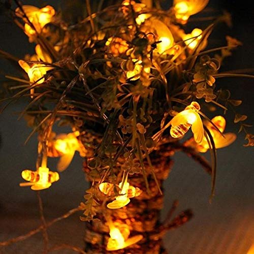 Geekmonkey 30 LEDs Honey Bee Battery Operated Indoor/Outdoor 6 Meter Fairy String Lights for Garden Home Patio Lawn Party Christ