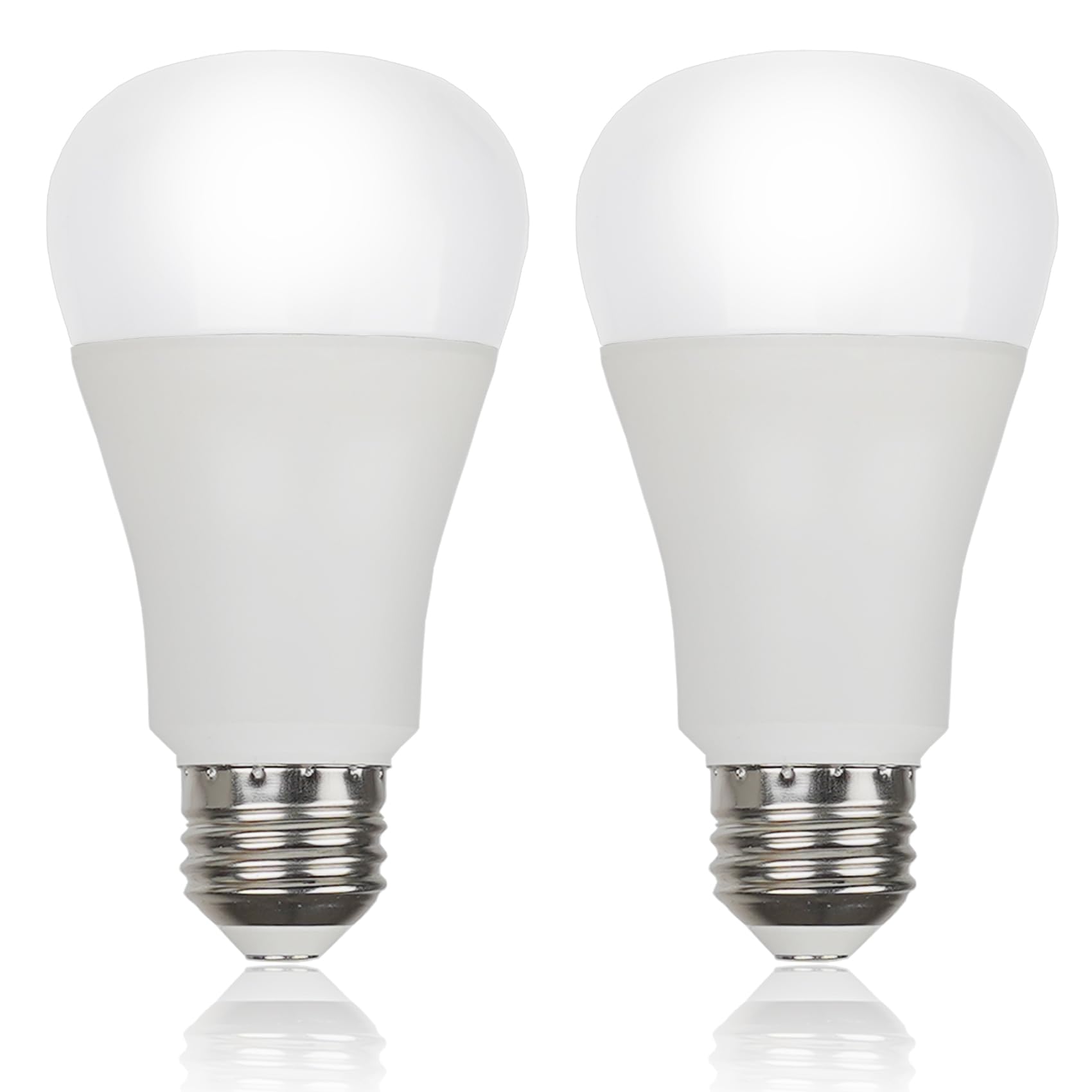 CICINY LED Light Bulbs 100W Equivalent A19, Daylight 5000K, 15W, E26 Base, 2-Pack, White, Model GL184