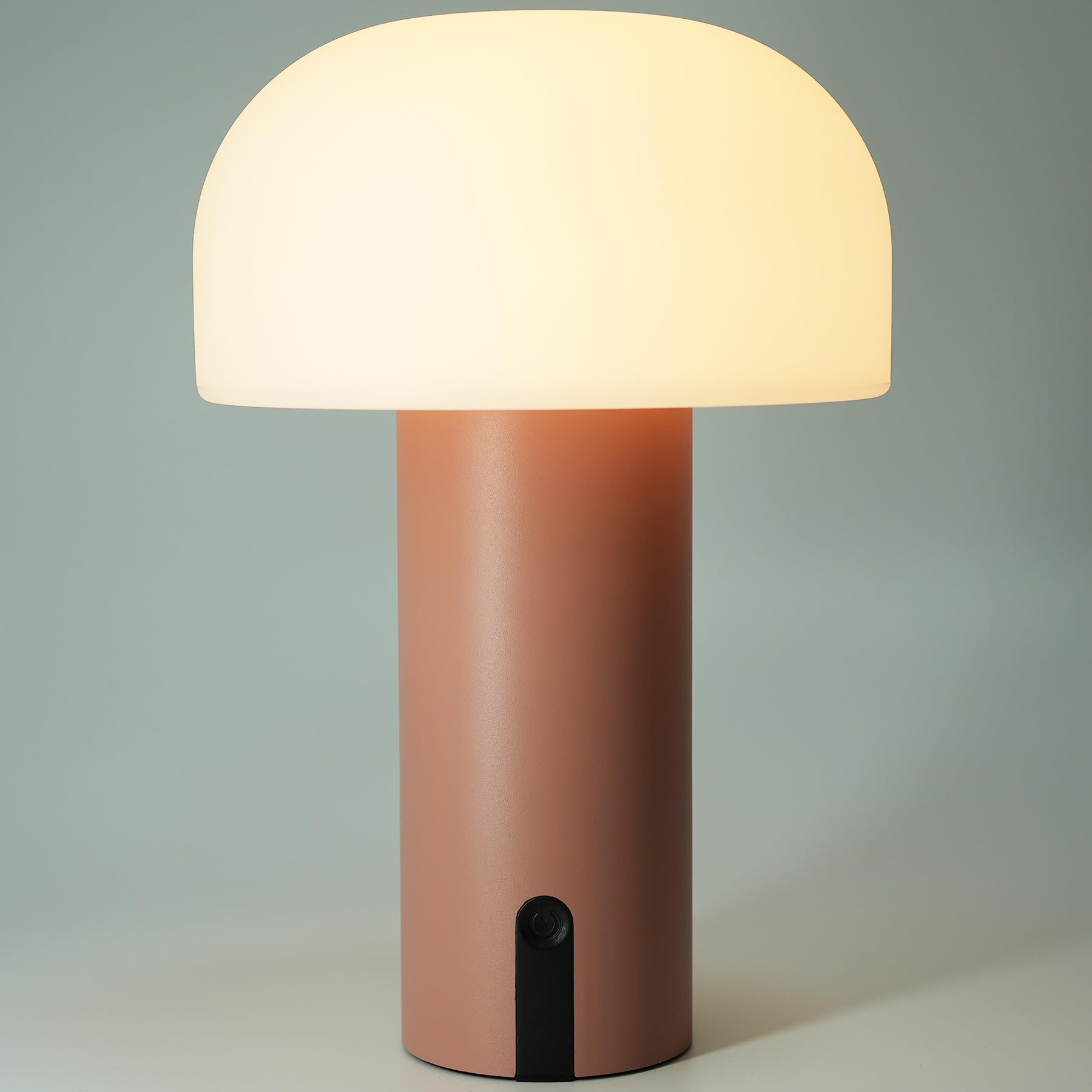 WEILAILUX Cordless Mushroom Table Lamp  Waterproof Shower Lamp  Battery Operated Table Lamp Rechargeable  Touch Dimmable Night Light for Bedroom/Patio/Camping/Dinning/Outdoor (Pink)