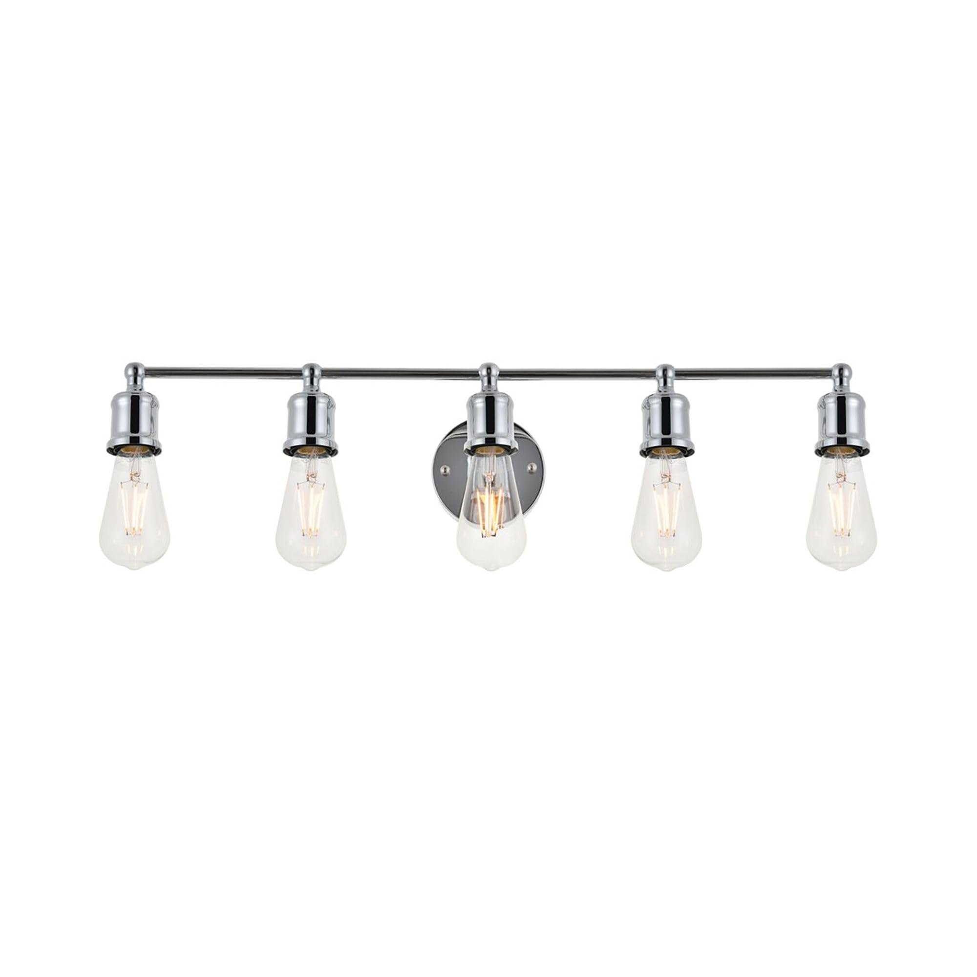 Living District Indoor Modern Home Decorative Bright Ceiling Serif 5 Light Chrome Wall Sconce