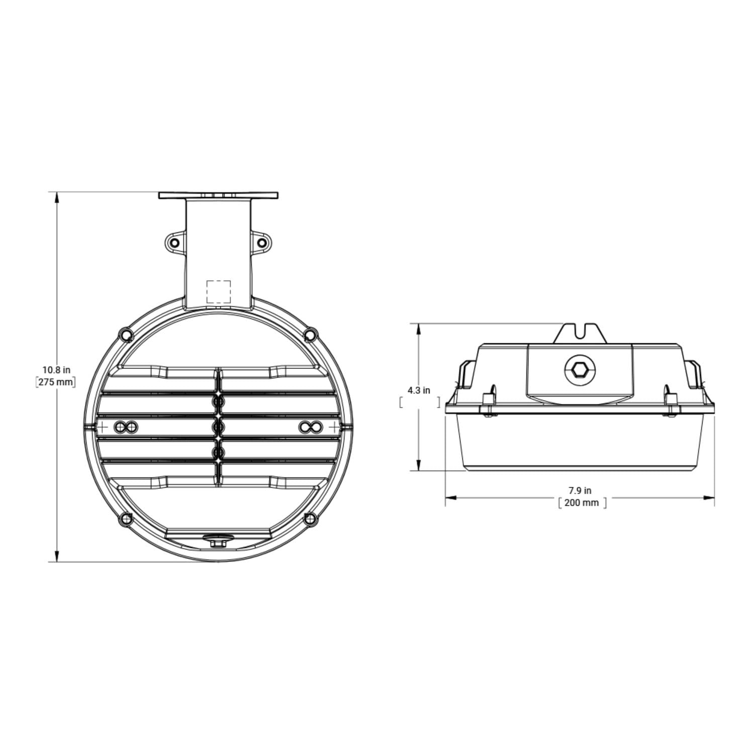 Halo Outdoor Dusk To Dawn Led Wall Light – Area, Street, Garage, Parking Lot, Barn, Security Light – 4000 Lumens