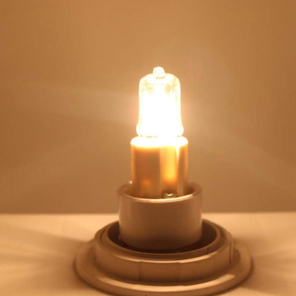K JINGKELAI G8 Frosted Halogen Bulbs 20W Bi-Pin Base 10 Pack Warm White 2700K Glass Lens