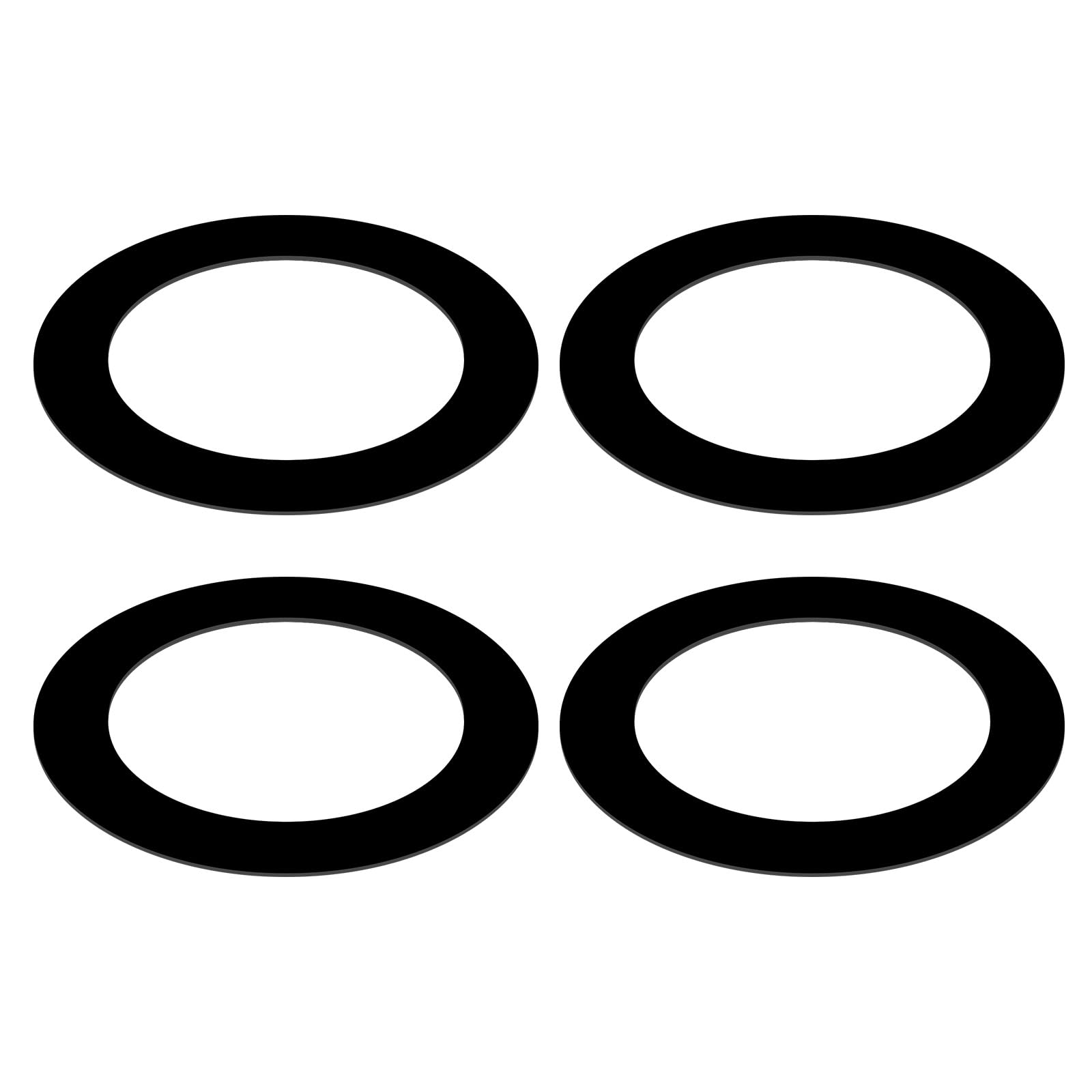 Awclub Black Goof Trim Ring for 2.5 Inch Recessed Cans Downlights for Ceiling Light Fixtures, 4 Pack 3-Inch Inner Diameter, 4.7-
