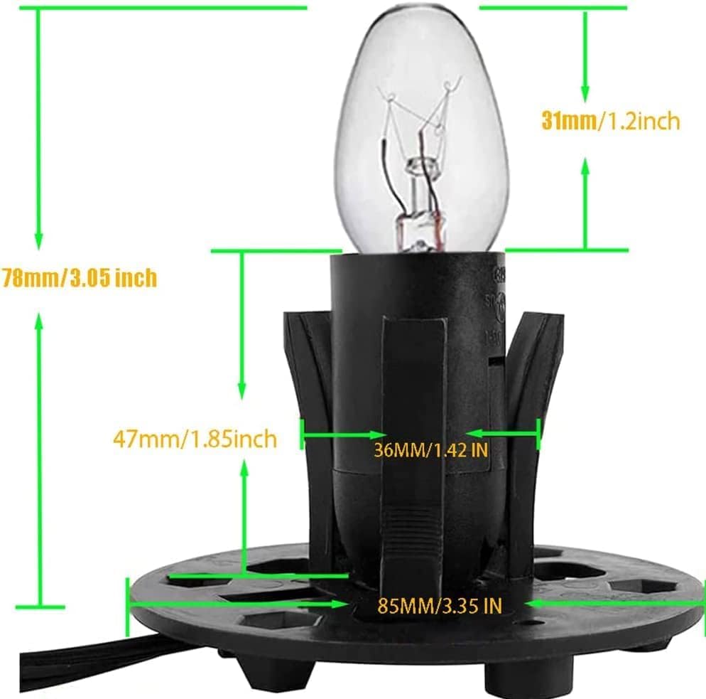 Himalayan Salt Lamp Cord, With Dimmer Switch ,Christmas Bulb,Salt Lamp Cord With Dimmer Control And Base Assembly,5 Feet ,E12 Ba