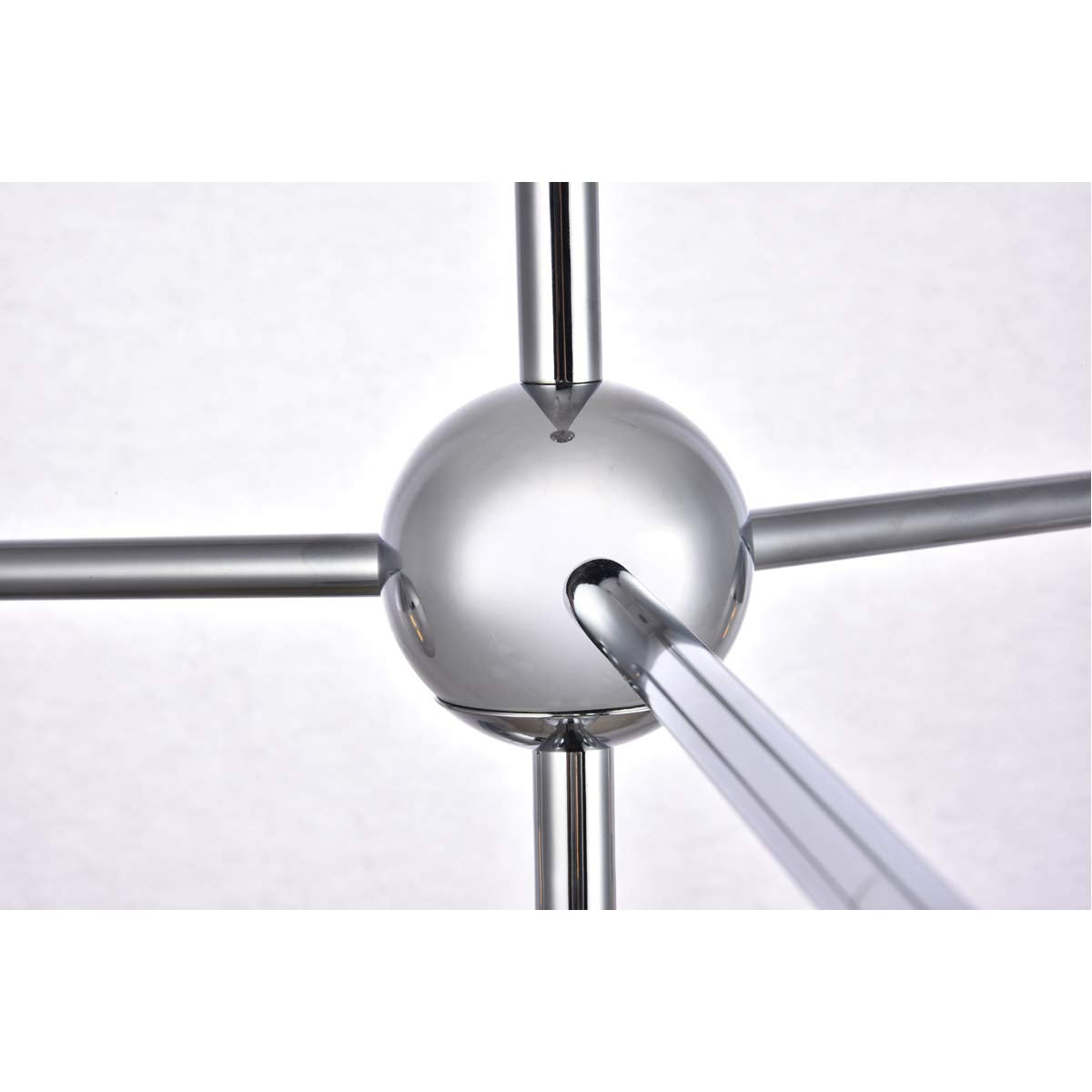 Living District Chrome Pendant Light - 6 Lights With Clear Glass Shade