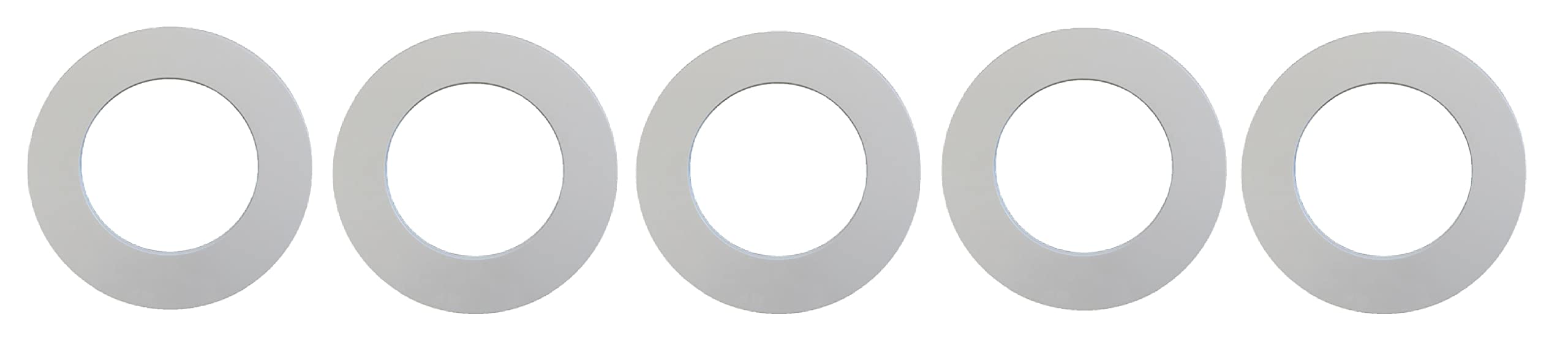 JSP Manufacturing 8in Plastic Recessed Light Trim Rings, White, Set of 5