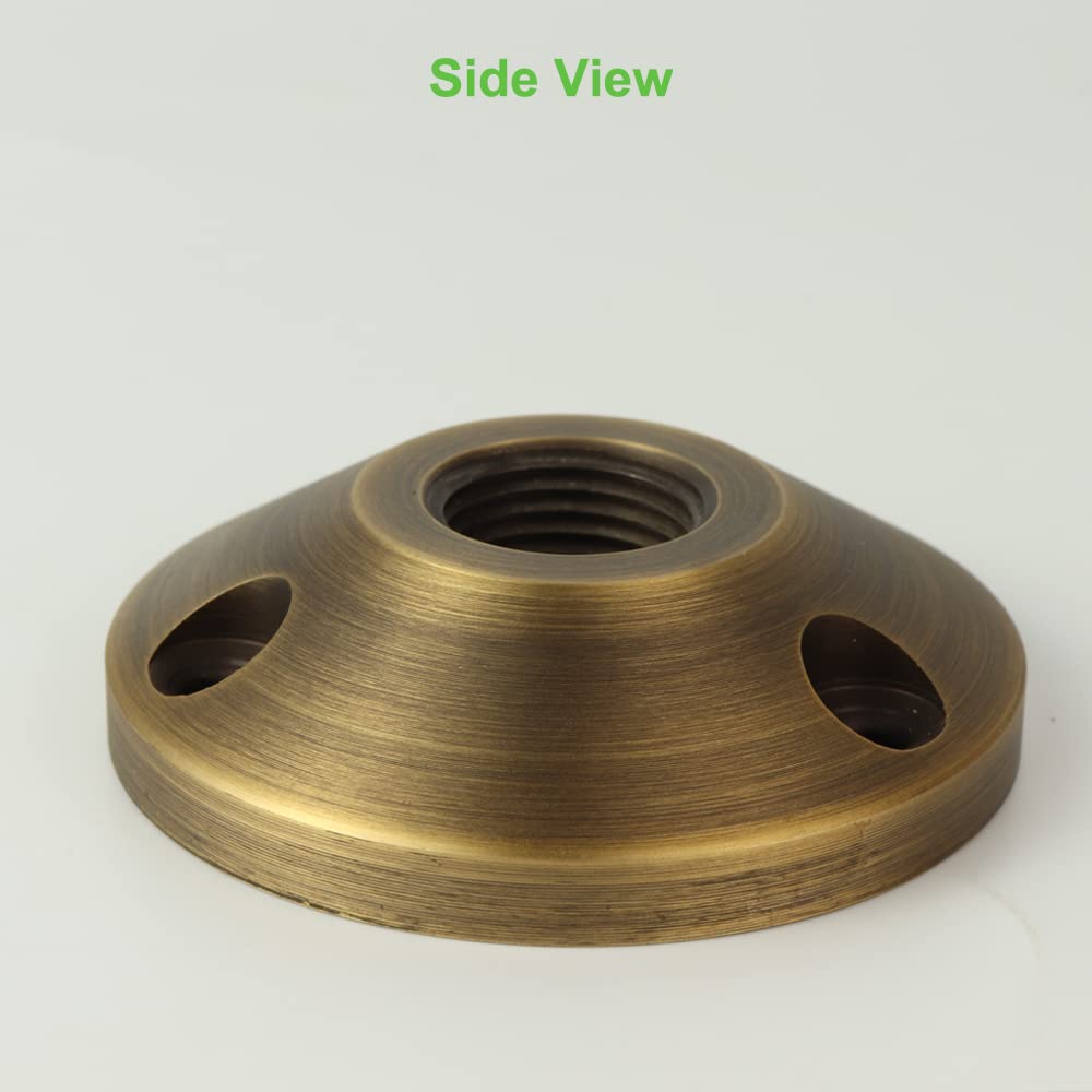 Makergroup Landscape Lighting Mounting Base, Brass, Antique Bronze, 2pcs, Model 604787317476