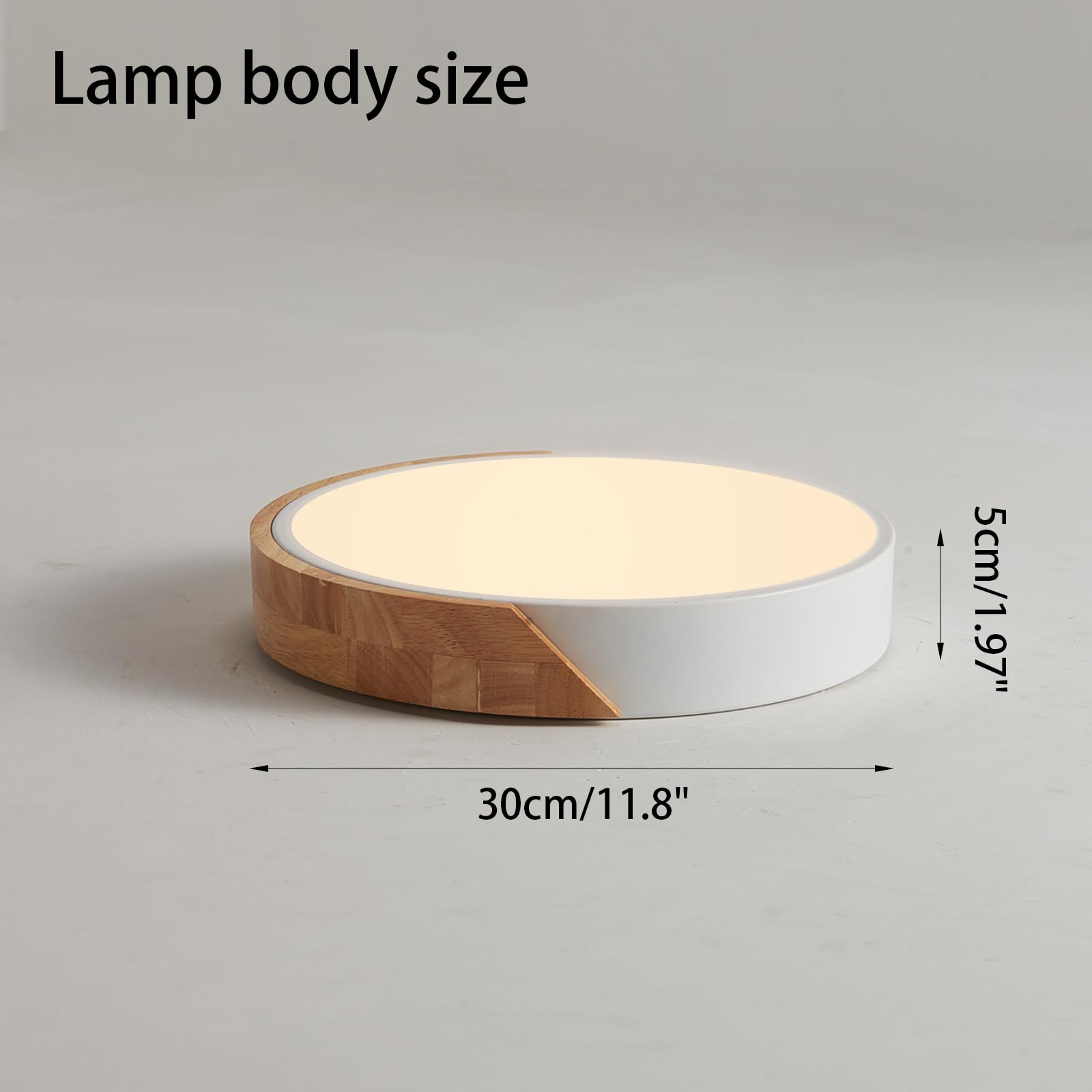 Lufun Modern Led Ceiling Light, 2 Pack Wood Flush Mount Ceiling Lights, Led Kitchen Lights Hallway Light Fixtures For Bedroom La