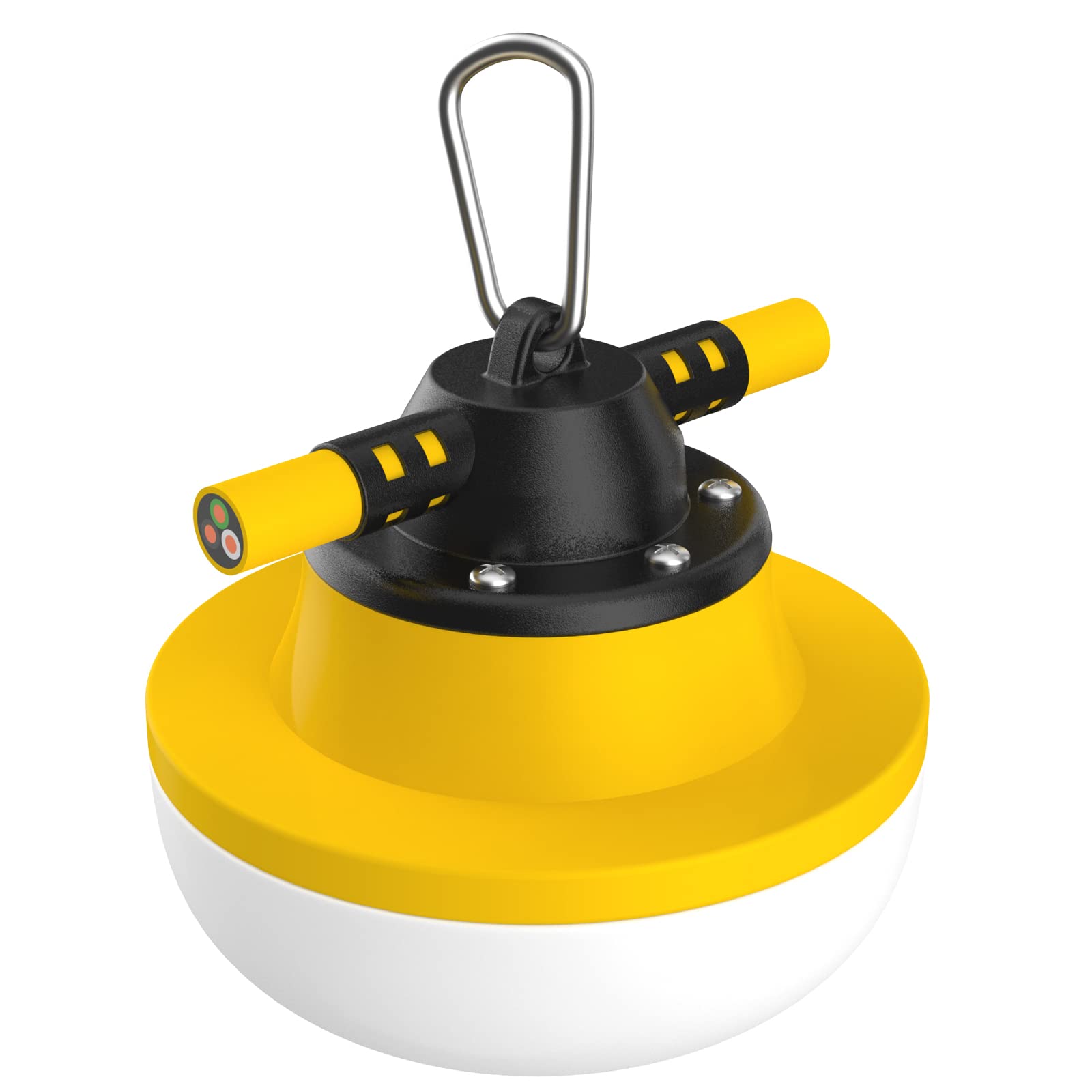 Muasdae 200FT LED Construction String Lights - Industrial Grade, Yellow, 2-Prong, Ideal for Outdoor Lighting & Renovation Projects