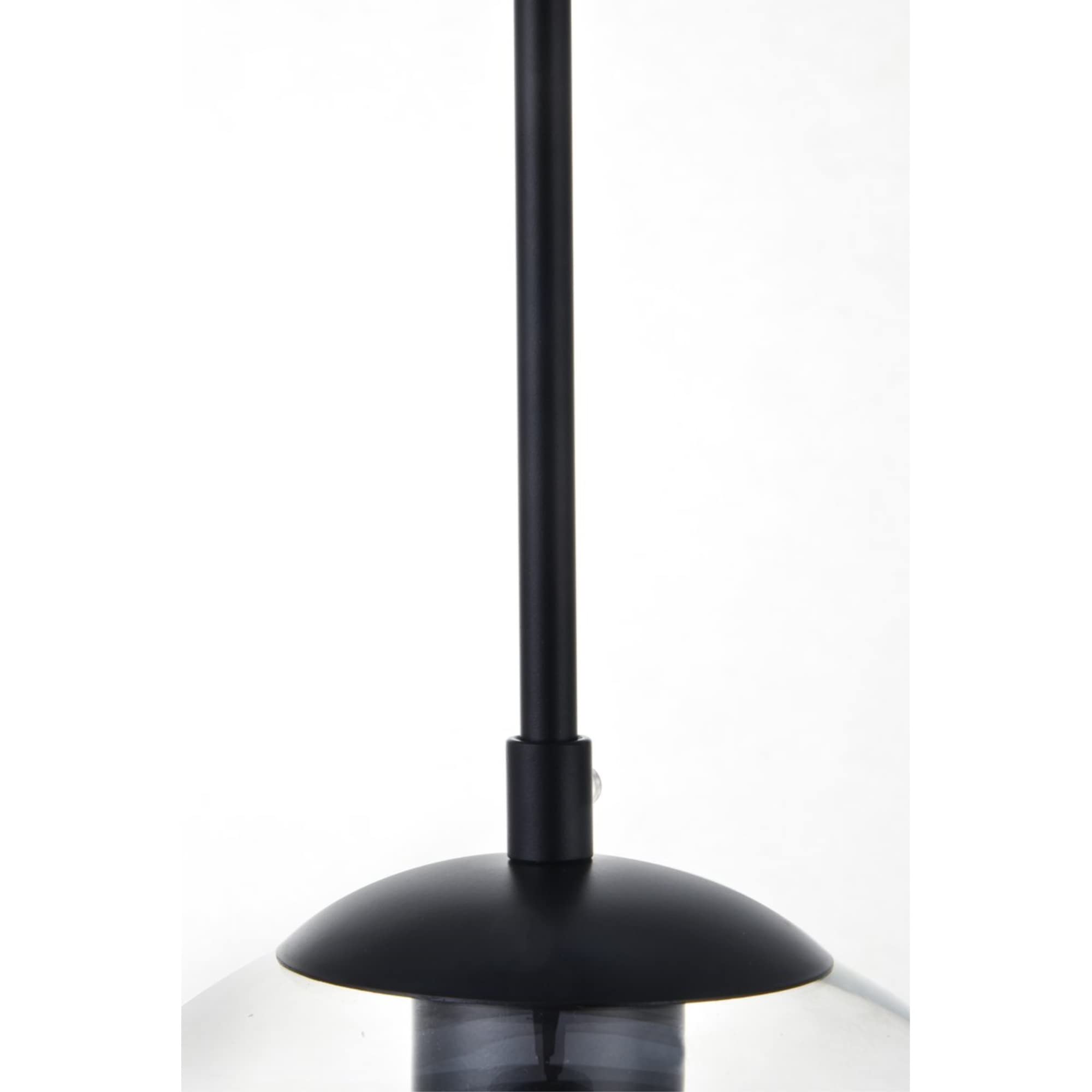Living District Baxter 1-Light Mid-Century Metal Pendant in Black