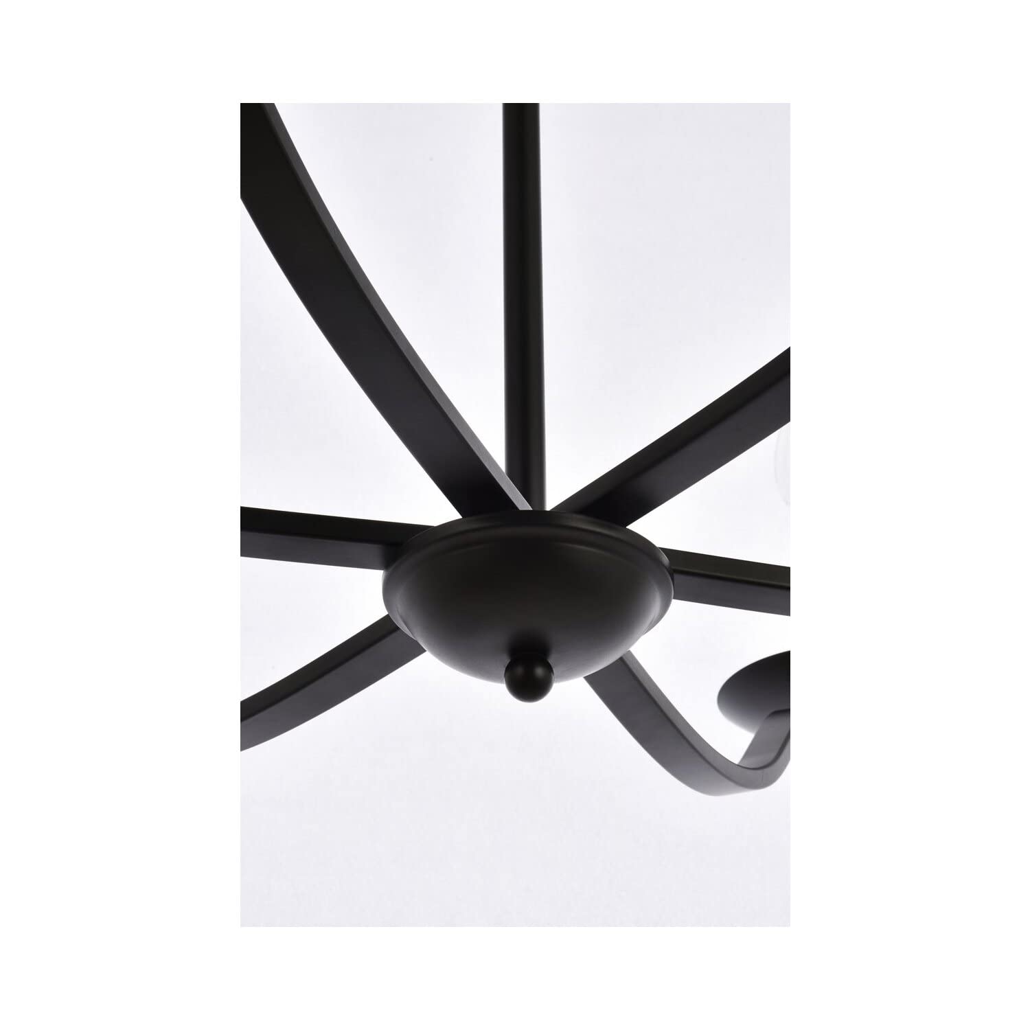 Elegant Lighting Living District Trey 36 inch Pendant in Black