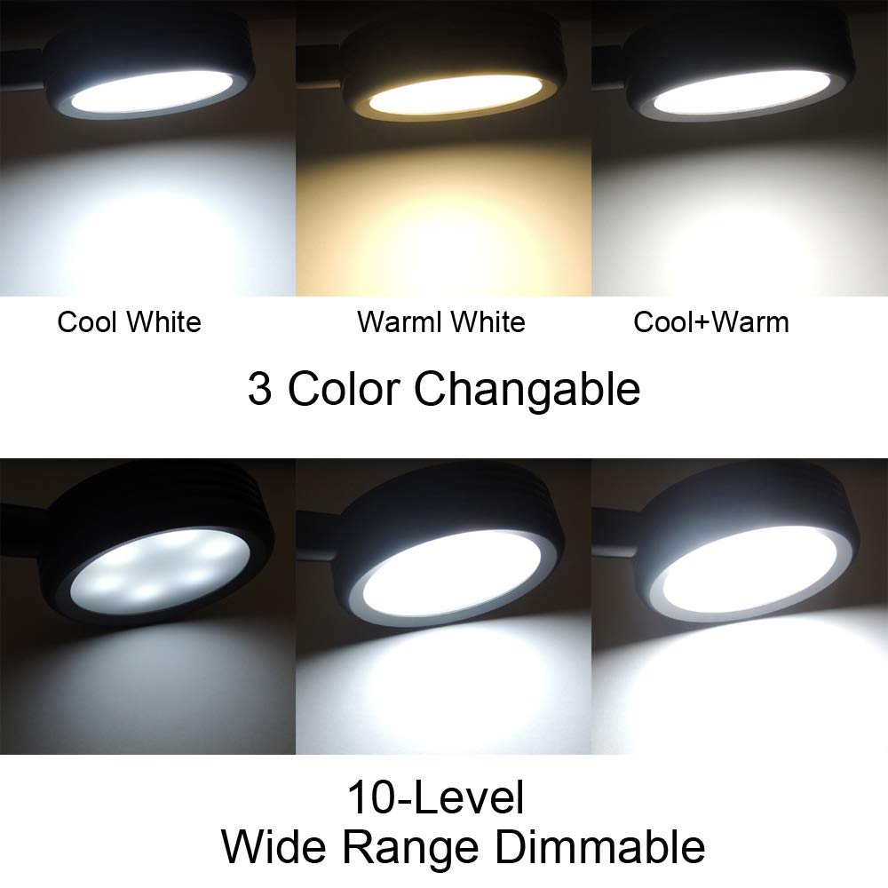 Quans 3 Color Changeable 10 Level Dimmable Flexible Gooseneck Wall Mount Mounted Bedside Reading Led Light Lamp With Usb Port Si