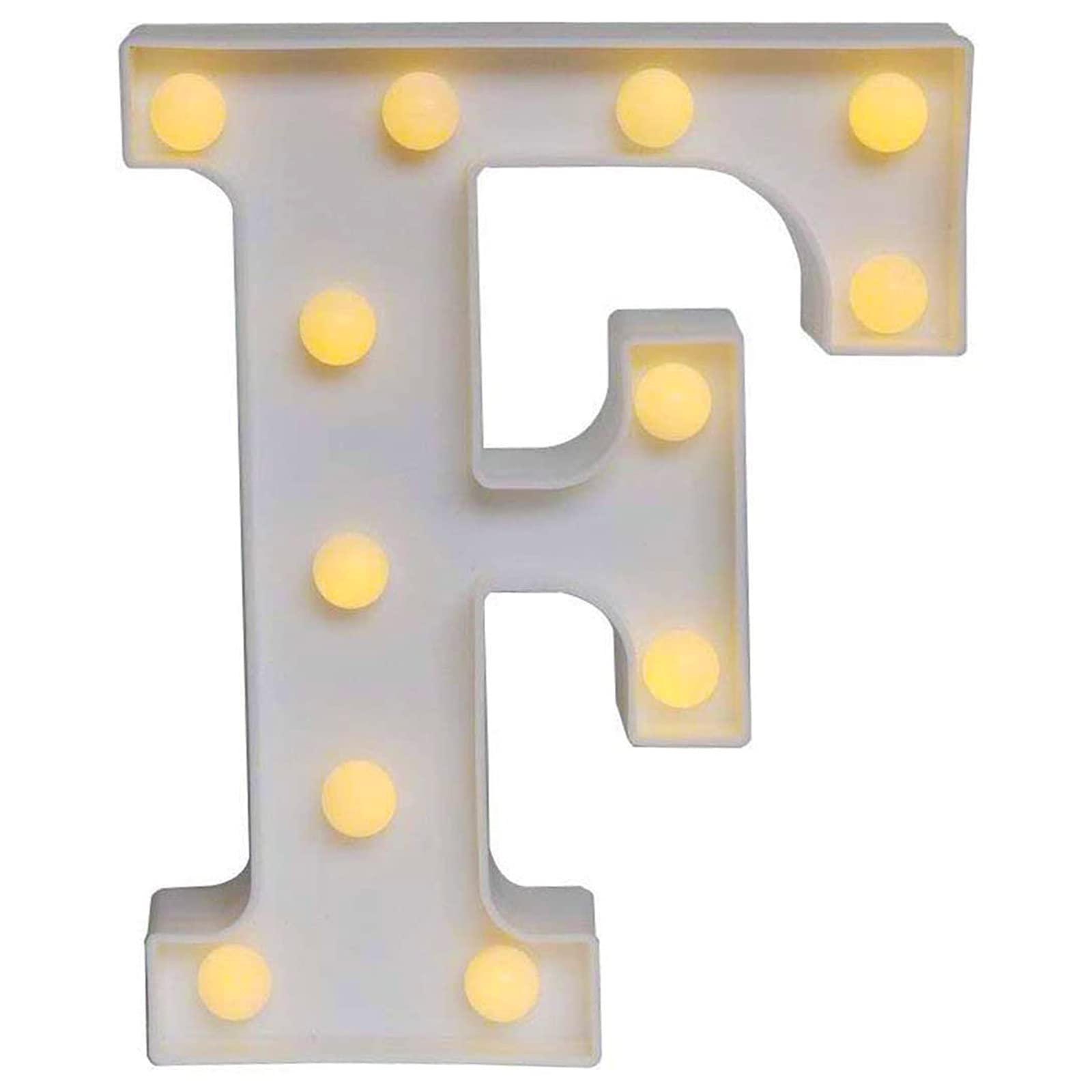 Sunnyglade LED Alphabet Lights for Party Decor, Arabic Numerals, Plastic, Color F