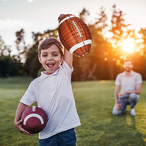 Mudder Football Paper Lanterns - 12 Pack, Multicolor, Metal Hanging Decorations for Birthday and Sports Parties