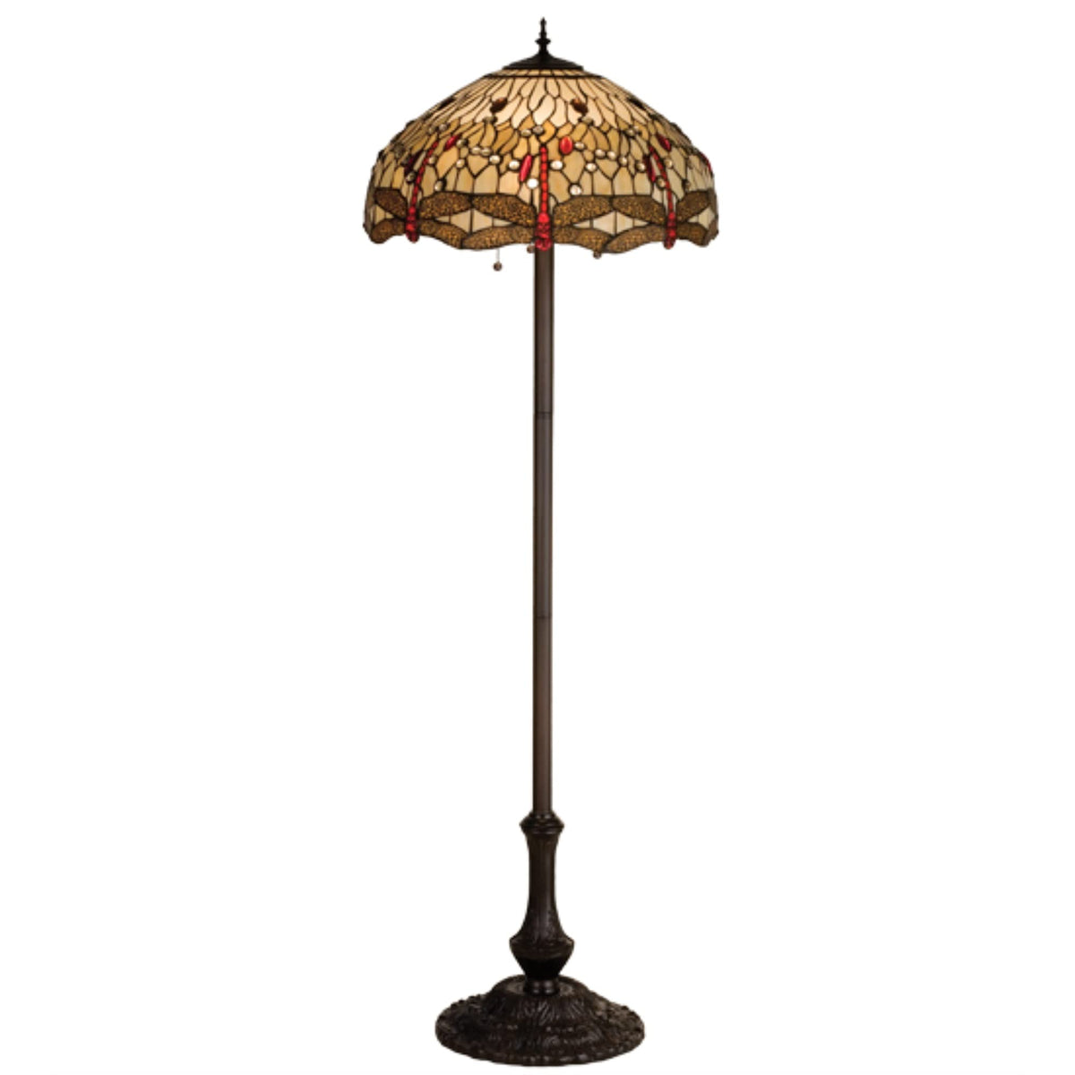 Meyda Tiffany 63&quot; Beige Flame Metal Lighting Fixture - Elegant Home Décor