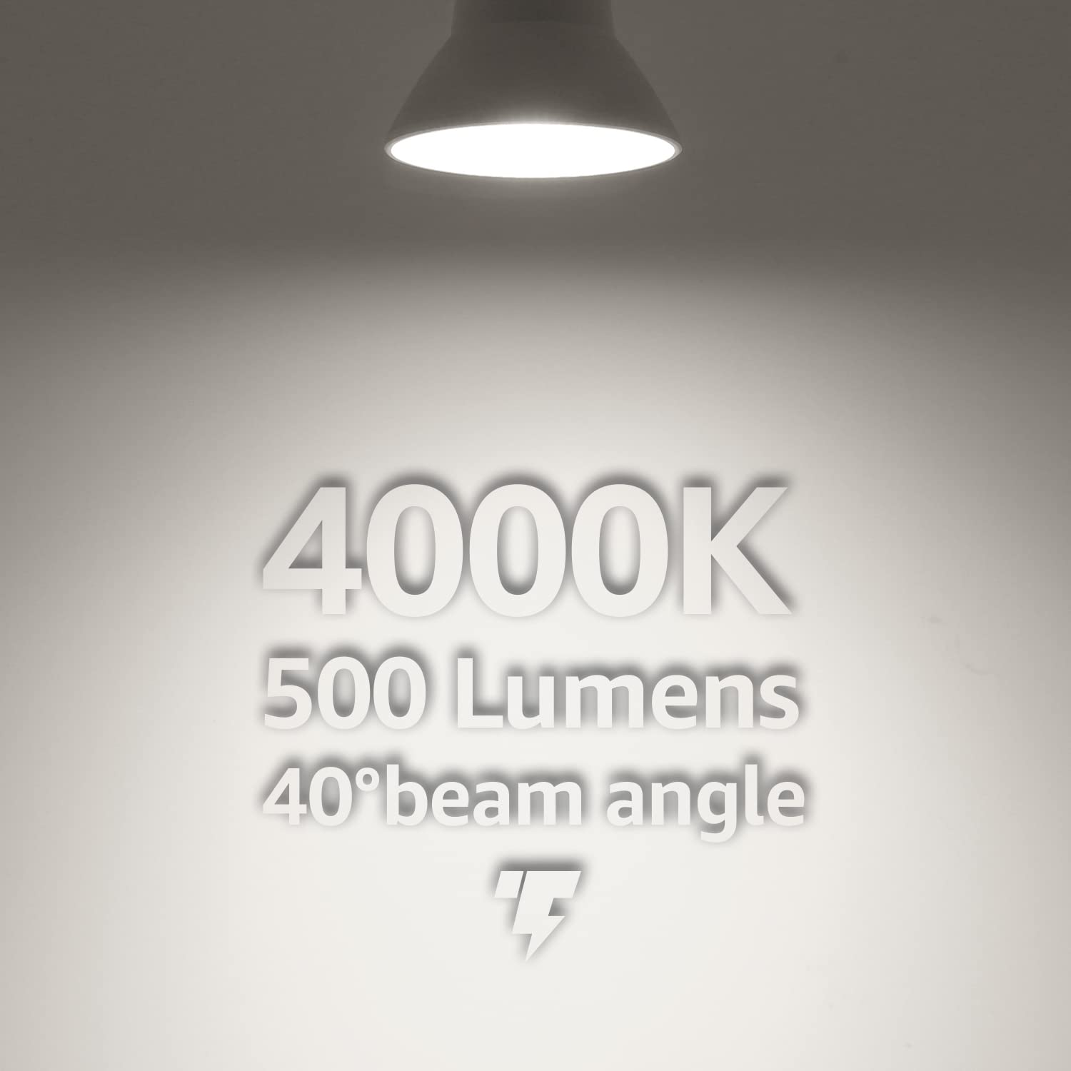 TORCHSTAR PAR20 LED Bulbs 12-Pack, Dimmable 500 LM, 4000K Cool White, 6.5W, E26 Medium Base, Model 74532
