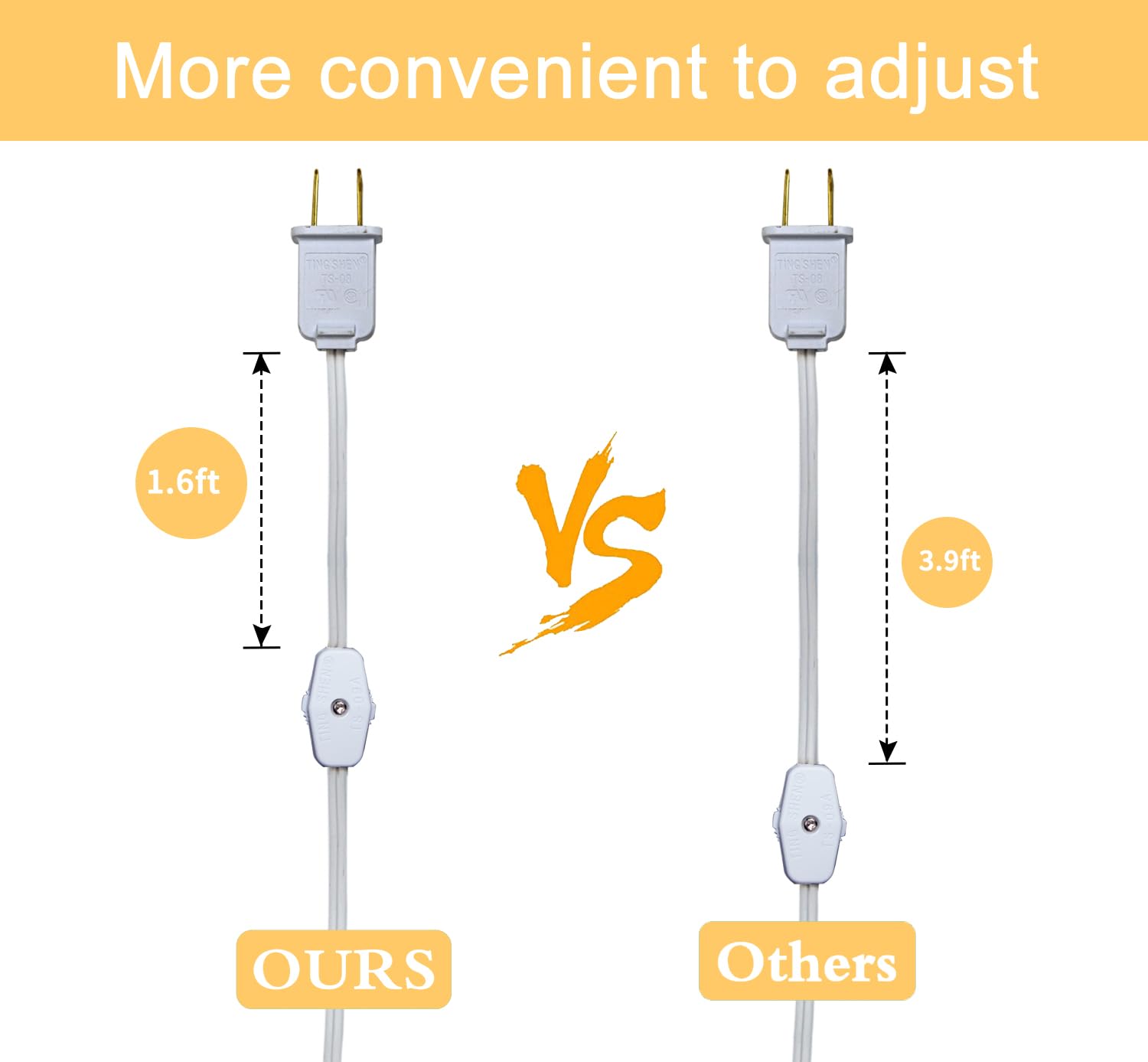 Kgc 2 Pack Chainable Accessory Cord With C7 Led Light Bulb, 6 Ft Indoor Blow Mold Light Cord With Male And Female Plugs For Halloween Pumpkins Christmas Village Houses And Craft Projects Decoration