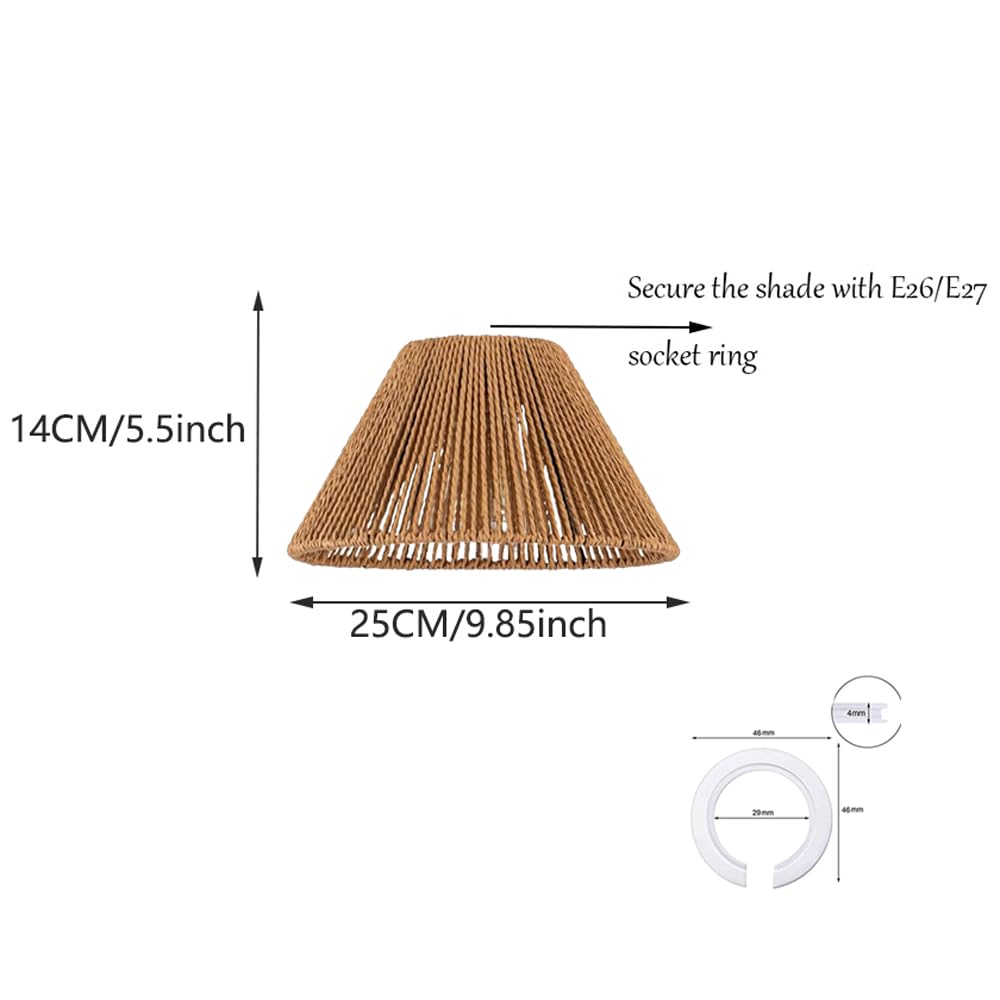 3X Boho Rattan Pendant Lamp Replacement Shade Ceiling Fan Light Covers Light Shades For Hanging Light Fixtures Pendant Light Sha