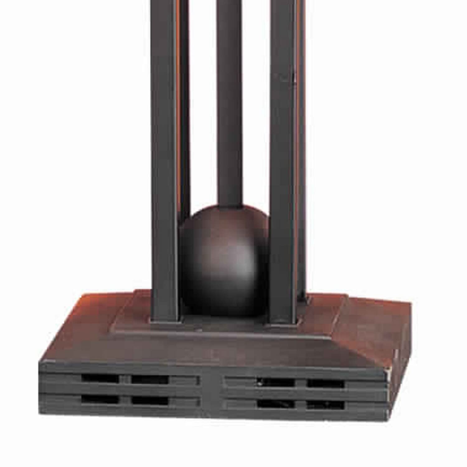 Benzara Table Lamp, Ball Inlay Metal Body, Square Mica Shade, Bronze, Model BM223694