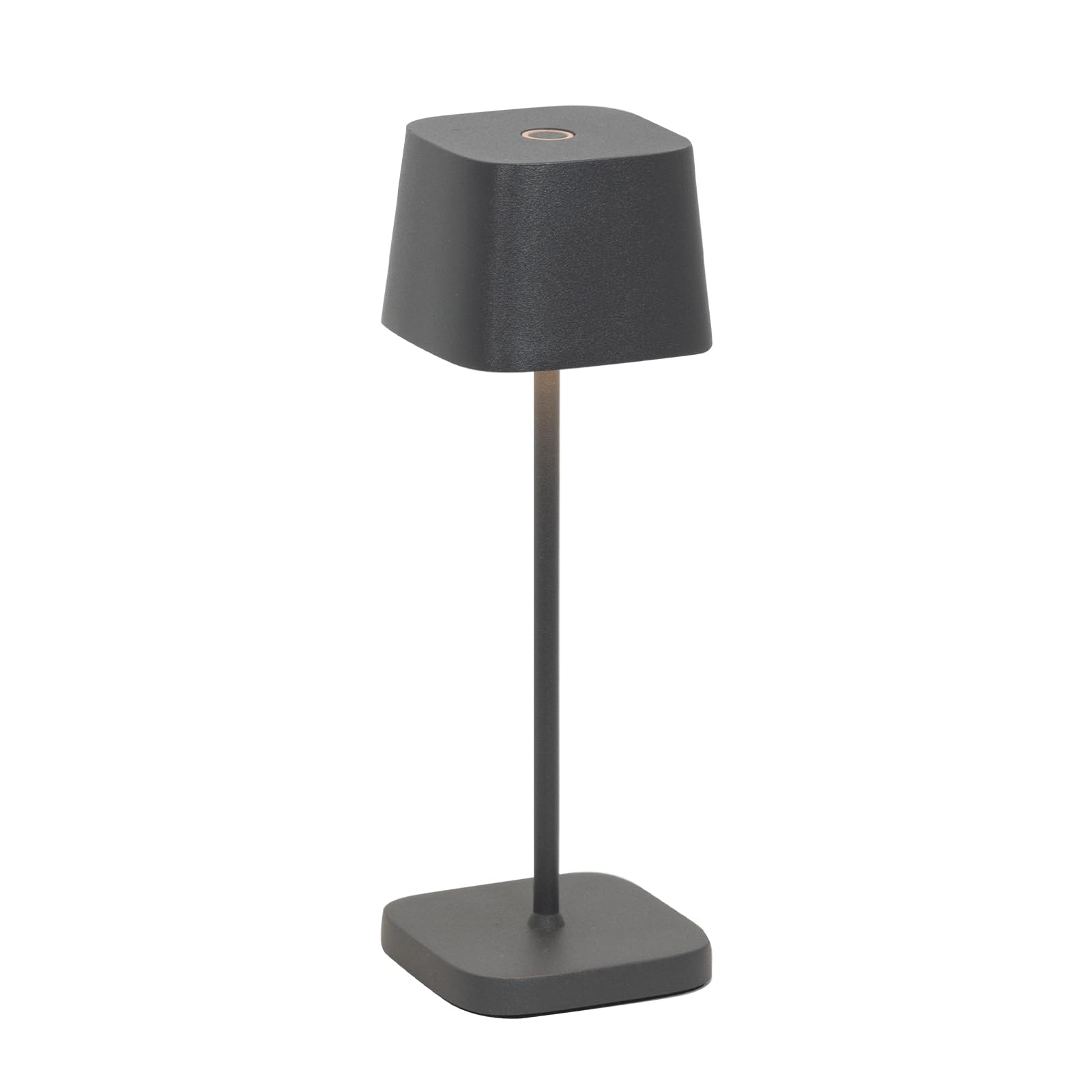 Zafferano Ofelia Micro Lamp Rechargeable Touch Control Table Lamp 7.9 Inch Dark Grey Aluminum