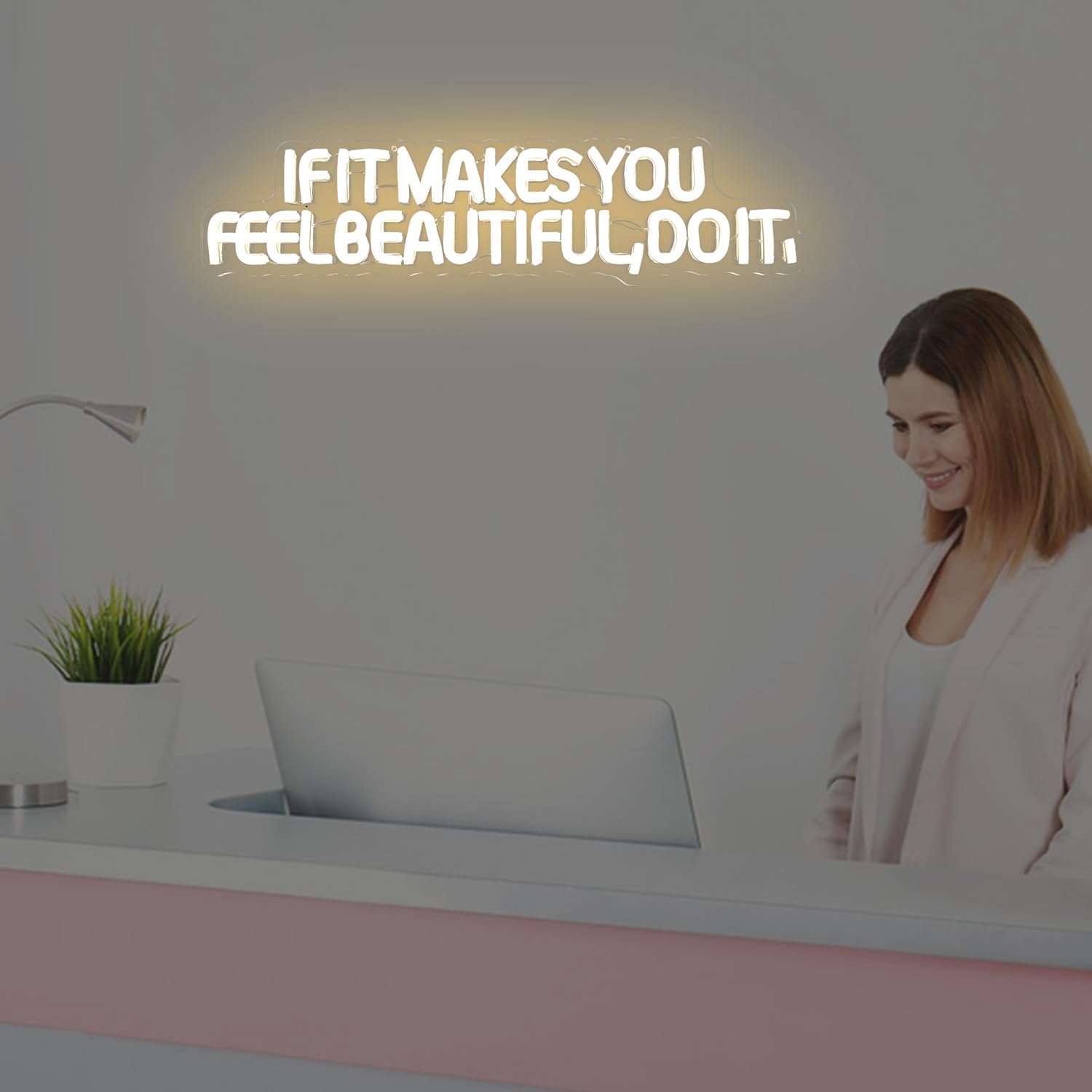 If It Make You Feel Beautiful Do It Neon Sign For Wall Decor Beauty Room Neon Led Sign Spa Salon Neon Light Up Sign For Beauty Salon Spa Studio Business Esthetician Shop Decoration Gift