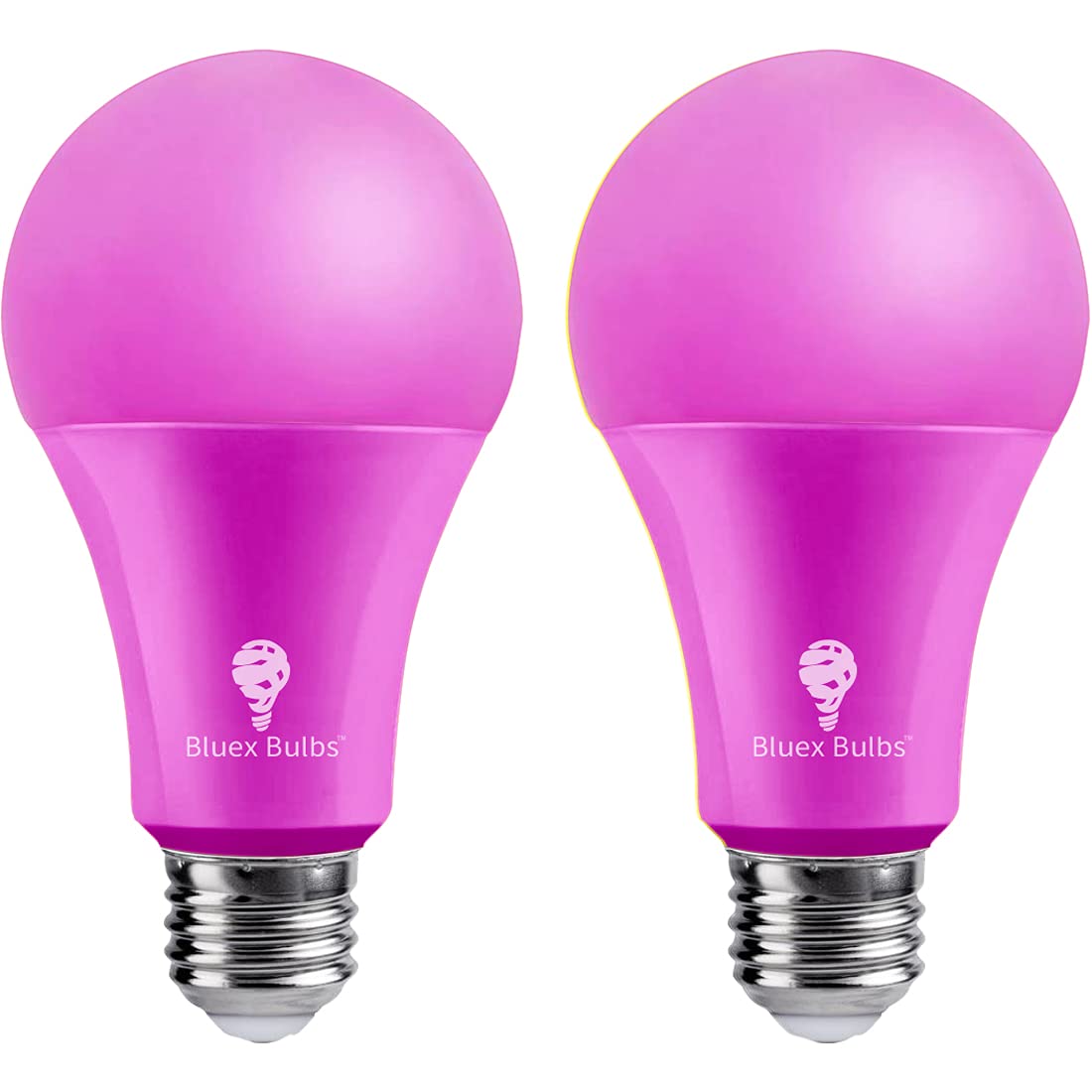 Bluex Bulbs 2 Pack Pink LED A21 Light Bulbs 15W E26 Base for Home & Party Decoration