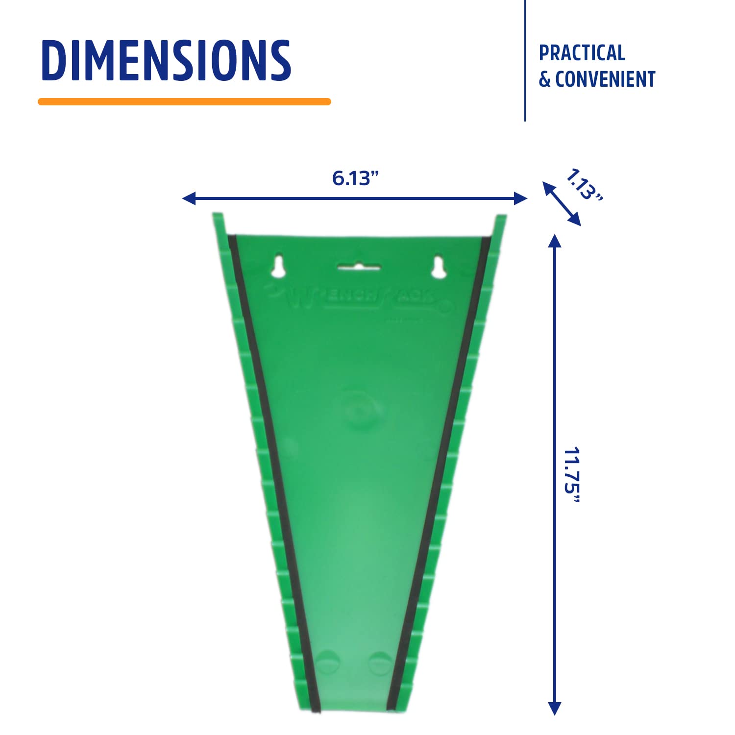 Protoco 4060 Reverse 15 Piece Wrench Rack, Tool Organizer For Tool Box, Tool Cart Or Wall Mounted, Orange