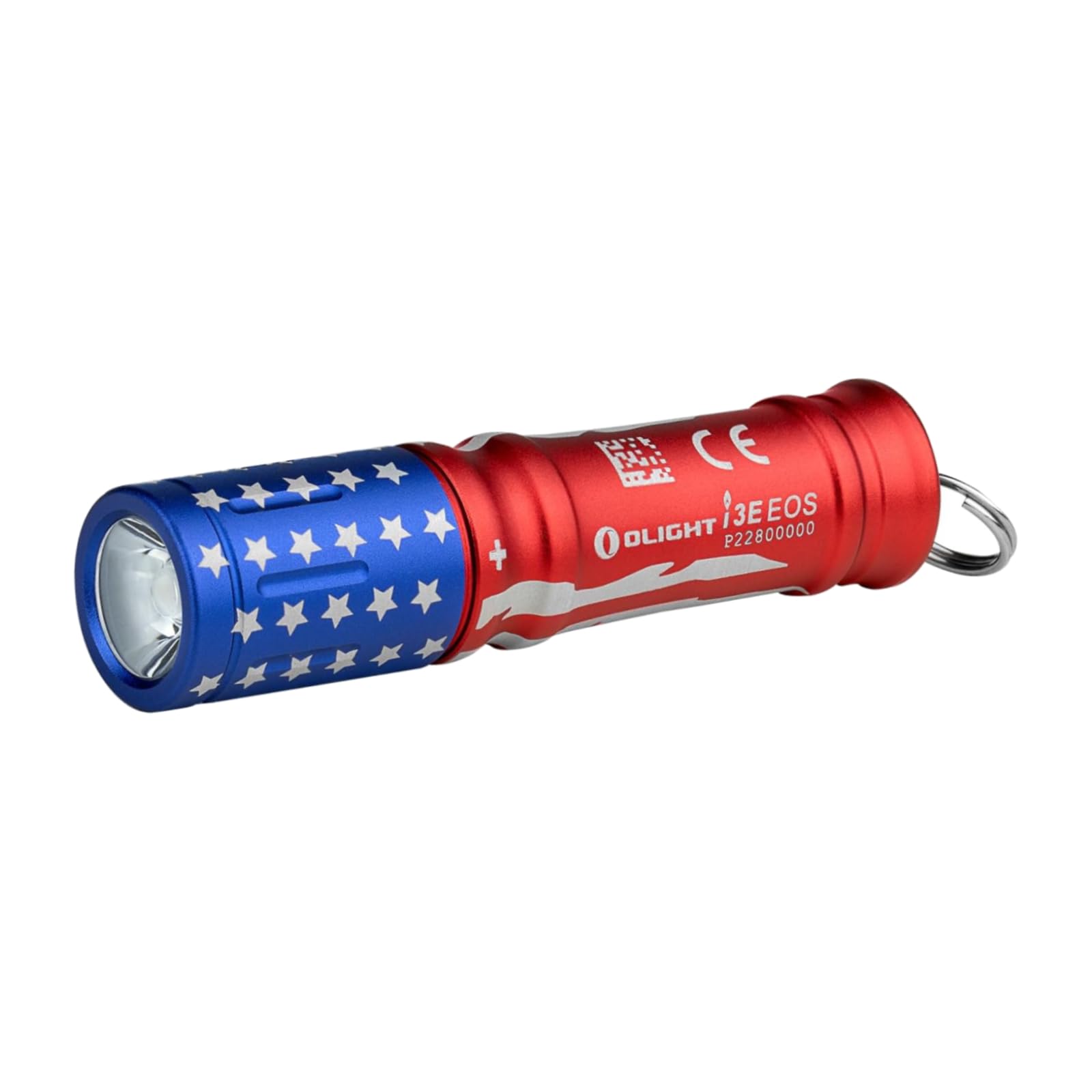 OLIGHT i3E EOS Flashlight 90 Lumens Mini Keychain Stars & Stripes Edition