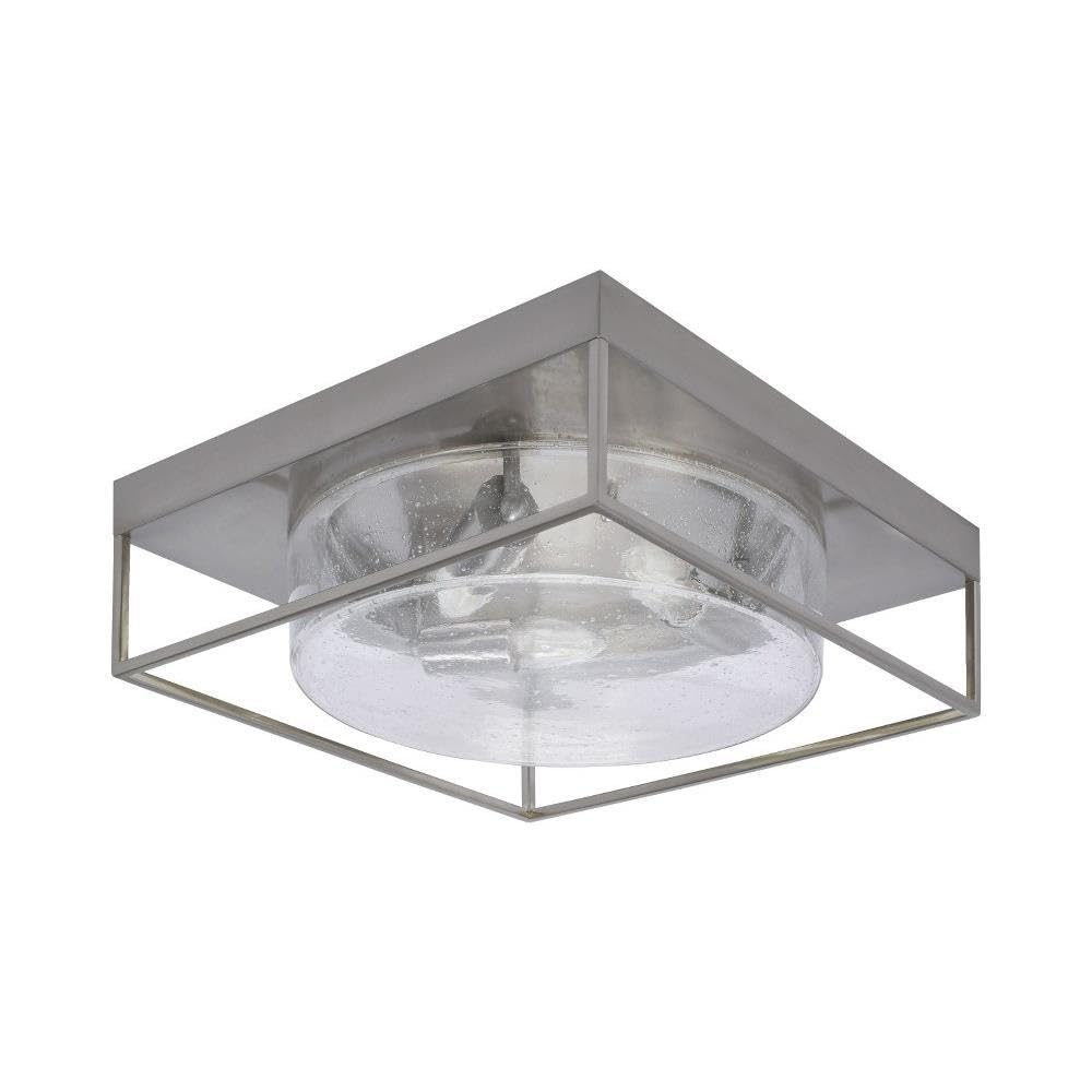 Toltec Lighting 856-BN-0 3 Light Flush Mount-5 Inches Tall and 16 Inches Wide, Finish Color: Brushed Nickel, Glass Color: Clear Bubble