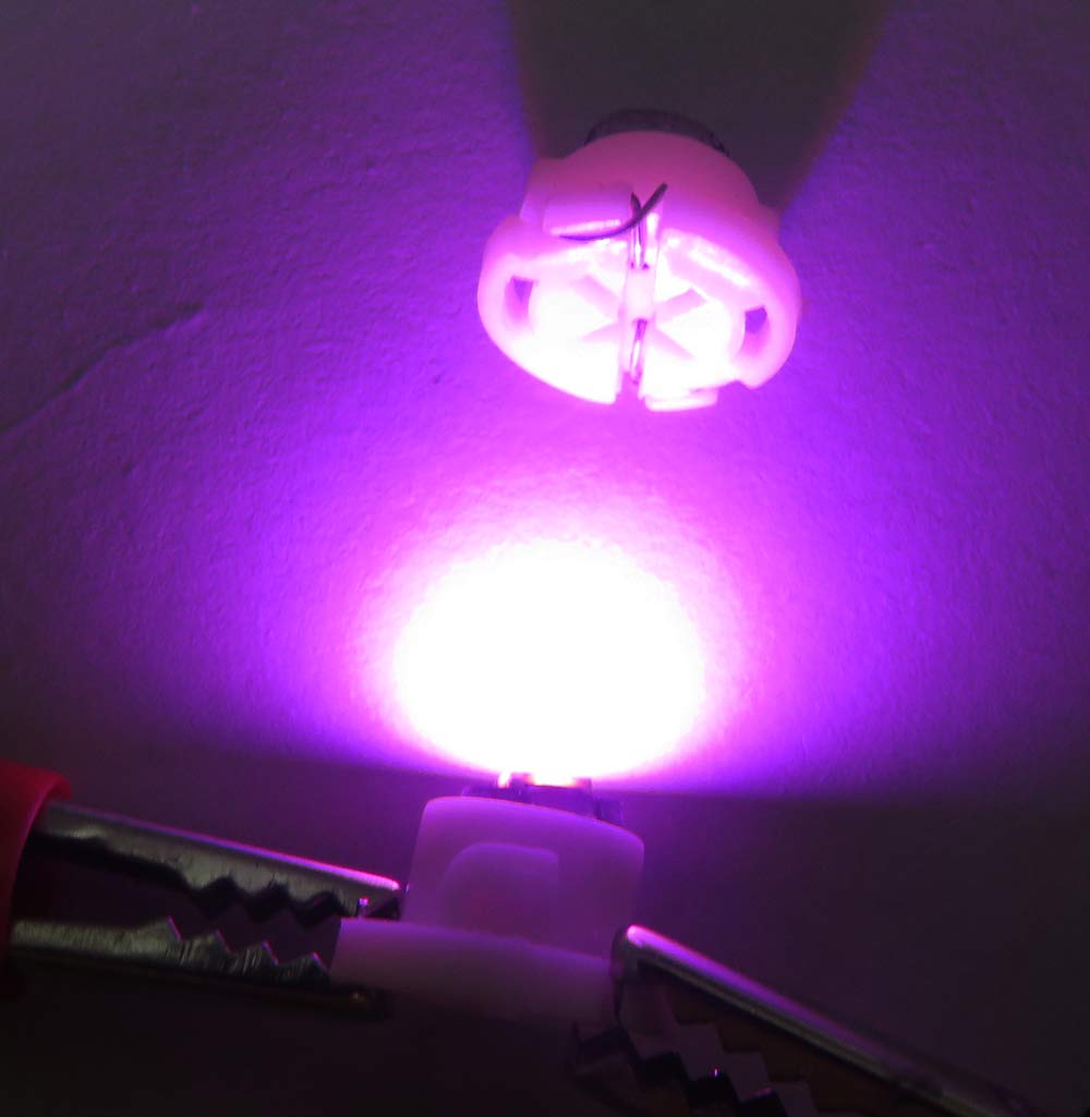 Wljh 10X Pink T3 Neo Wedge 3030 Smd Chipest 8Mm Base Led Car Instrument Cluster Bulb Dashboard Gauge Hvac Ac Heater Climate Cont