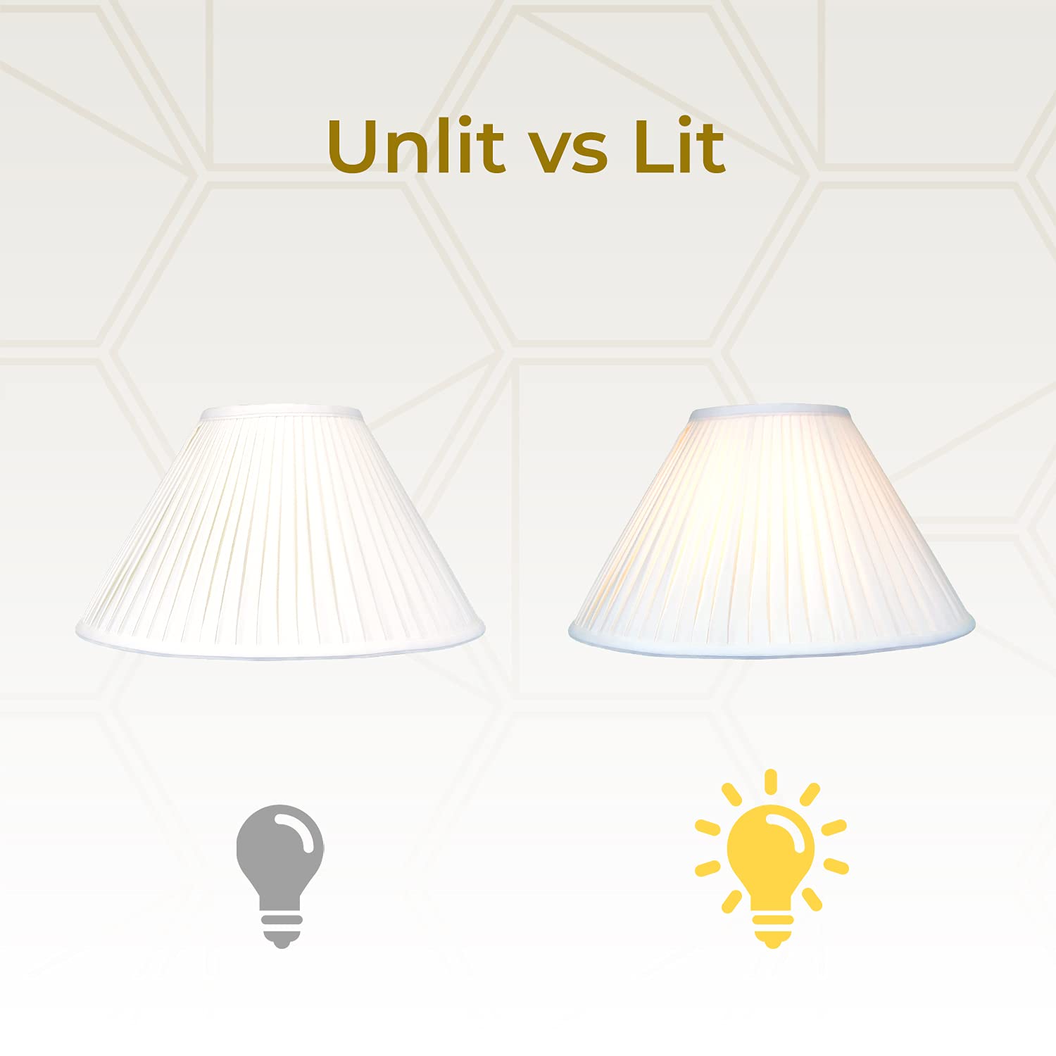 Royal Designs Coolie Empire Side Pleat Basic Lamp Shade, White, 4.5&quot; X 12&quot; X 7.5, Bs-727-12Wh