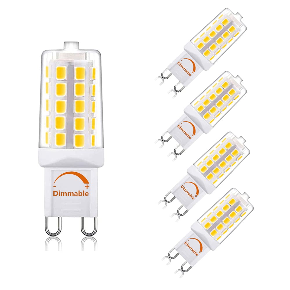 Aiplamp G9 Led Bulb Dimmable 4W Natural Daylight White 4000K,Equivalent To 40W Halogen Light, 450Lm 120V Ac Cri> 85,No Strobe, C