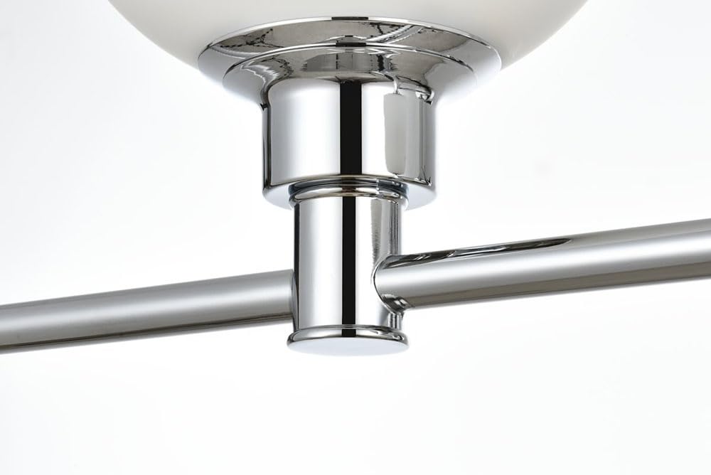 Living District Cordelia 2-Light Iron/Glass Bath Sconce in Black/Frosted White