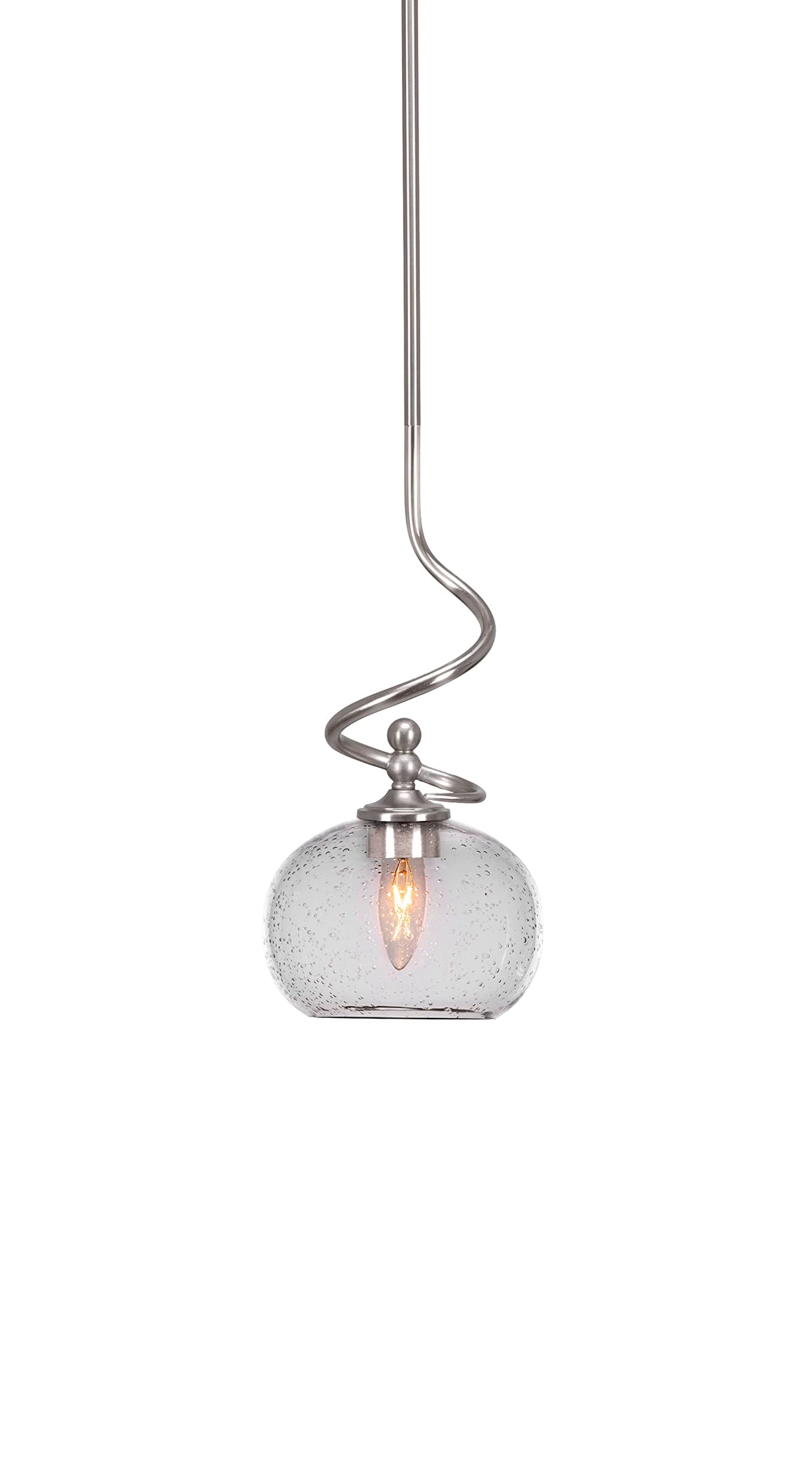 Capri 1 Light Mini Pendant in Brushed Nickel (901-BN-202)