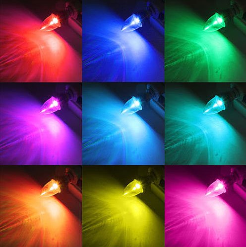 Lxcom Lighting RGBW E12 Candelabra Light Bulb, Color Changing, 4 Pack, Aluminum, Decorative Candle Lamp