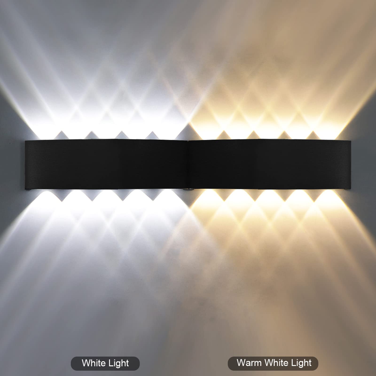 Kawell 10W LED Wall Light Sconce Up Down Aluminum Indoor Outdoor Matte Black 3000K Model 33-AU578-BK-WW