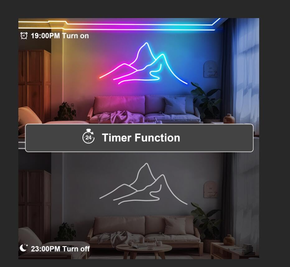 Cciland 33Ft Rgb Neon Rope Lights, Music Sync Control With App/Remote Flexible Rope Lights Color Changing, Ip68 Waterproof Neon