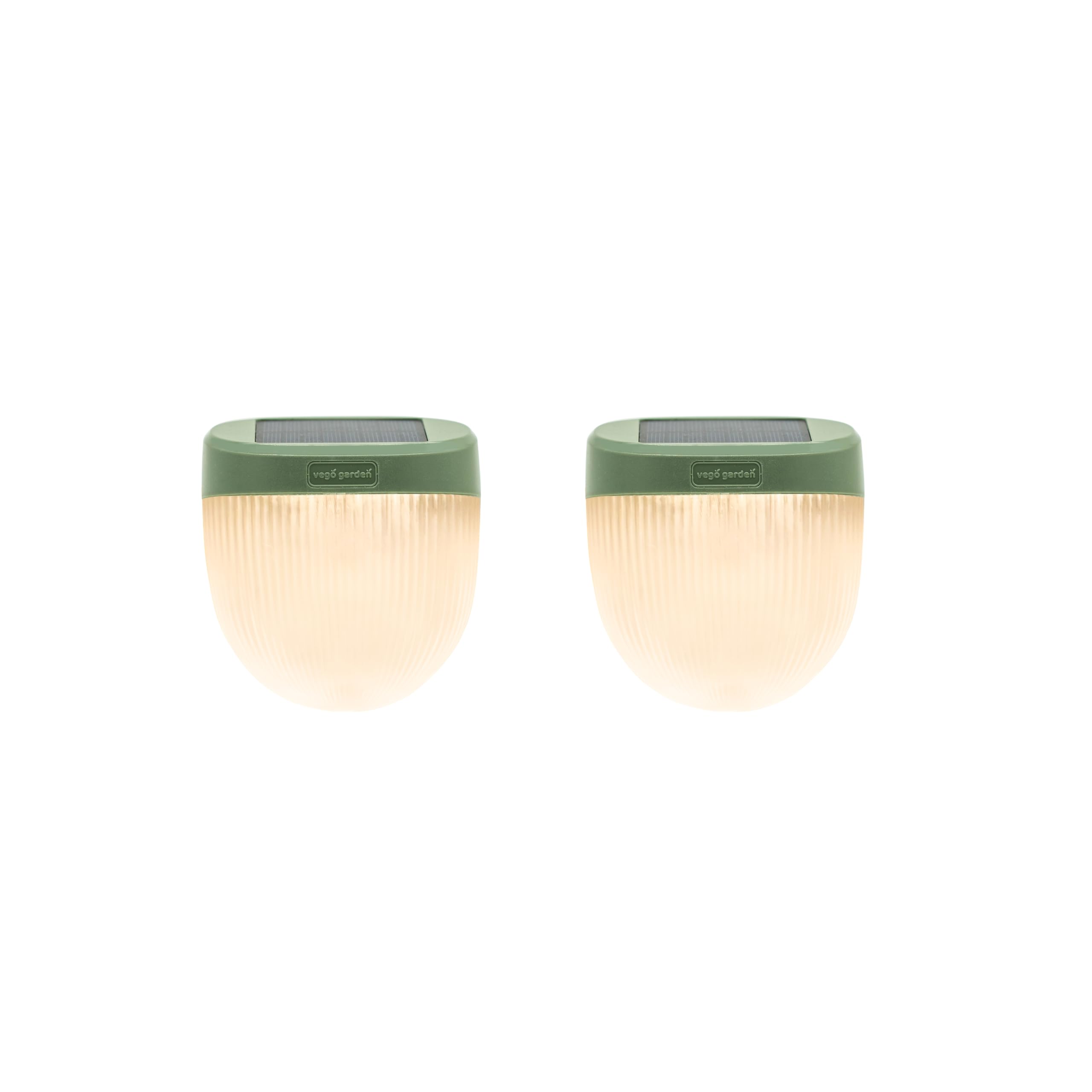 Vego garden Solar Garden Lights, IPX4 Waterproof, Auto Sensors, 2 Pack, Rippled Olive Green