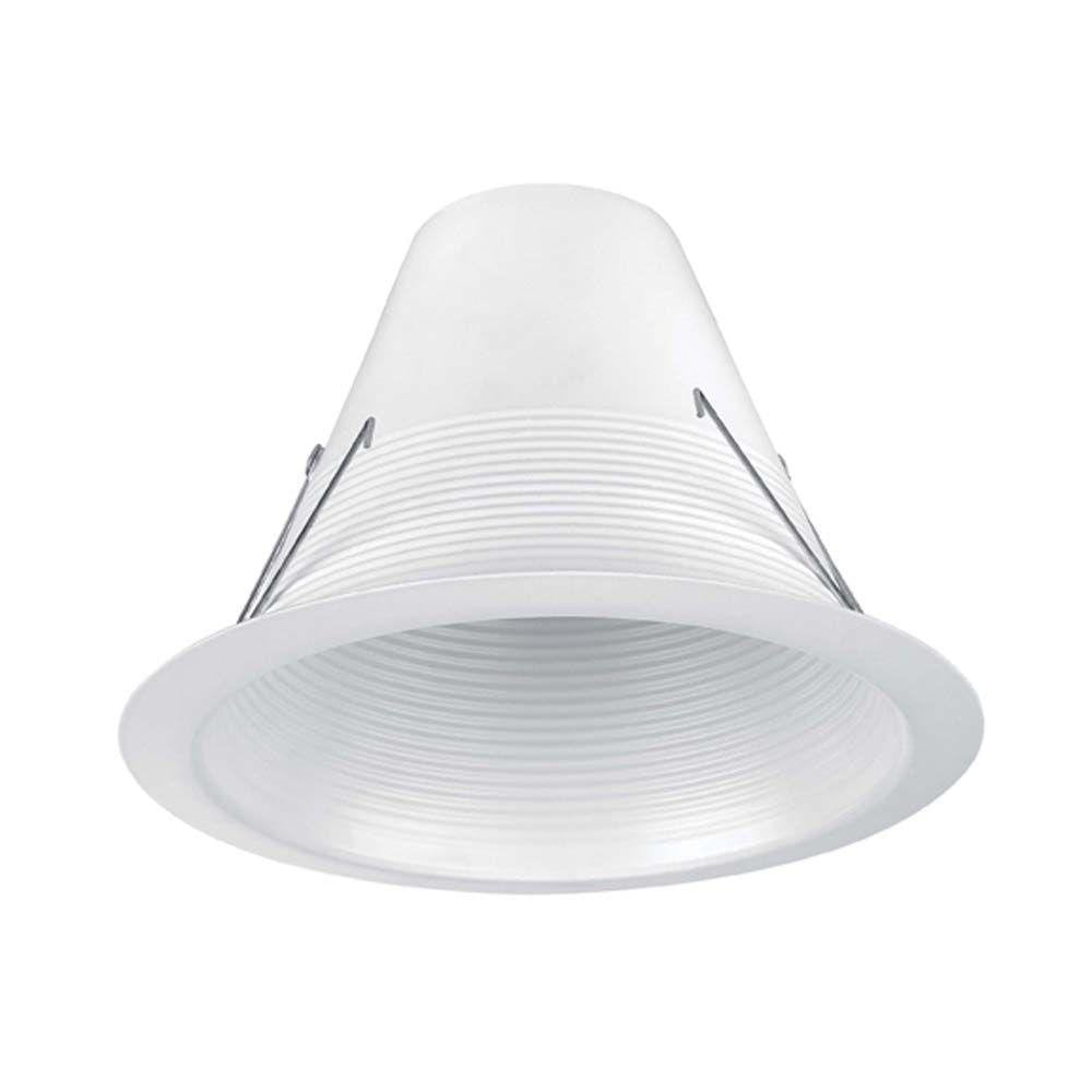Commercial Electric 6 in. White Airtight Recessed Baffle Trim (6-Pack) 630328