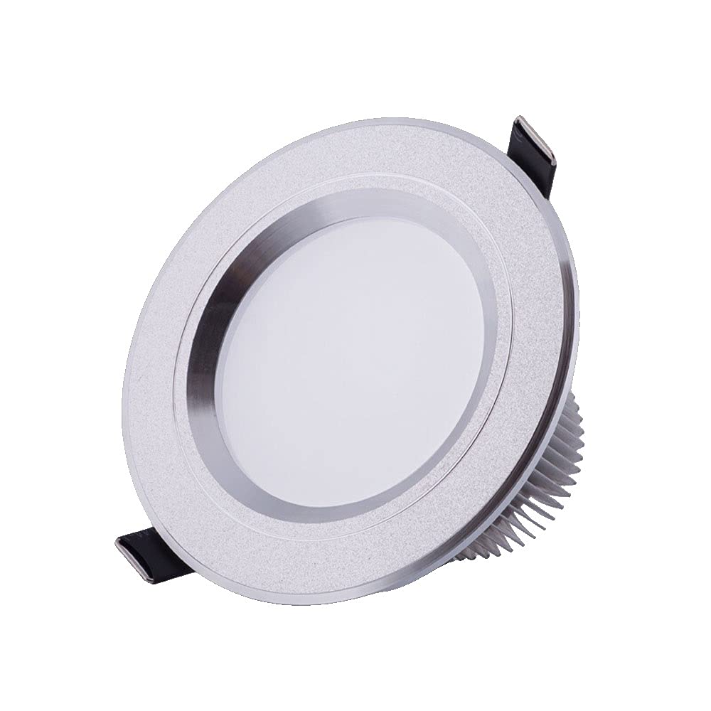 OZZKI Recessed 3W LED Recessed Downlight Energy Saving Spotlight Fire Rated Chrome Finish Kitchen Bathroom Ceiling Lamp Hole Dia