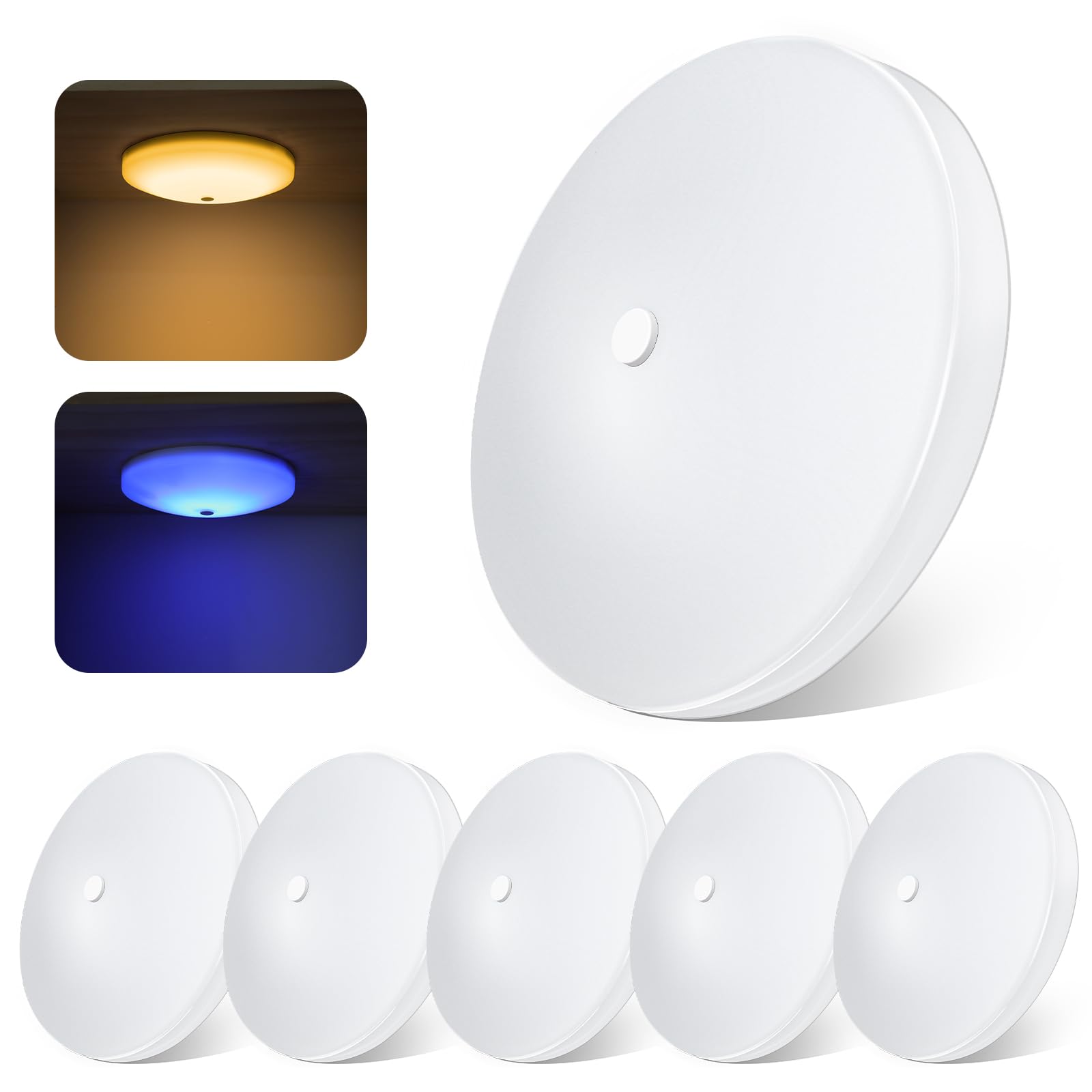 acegoo 12V LED Puck Light, Dimmable Surface Mount Down Light for RV, Boat, Camper, Warm White, Model ACE-SM-DL