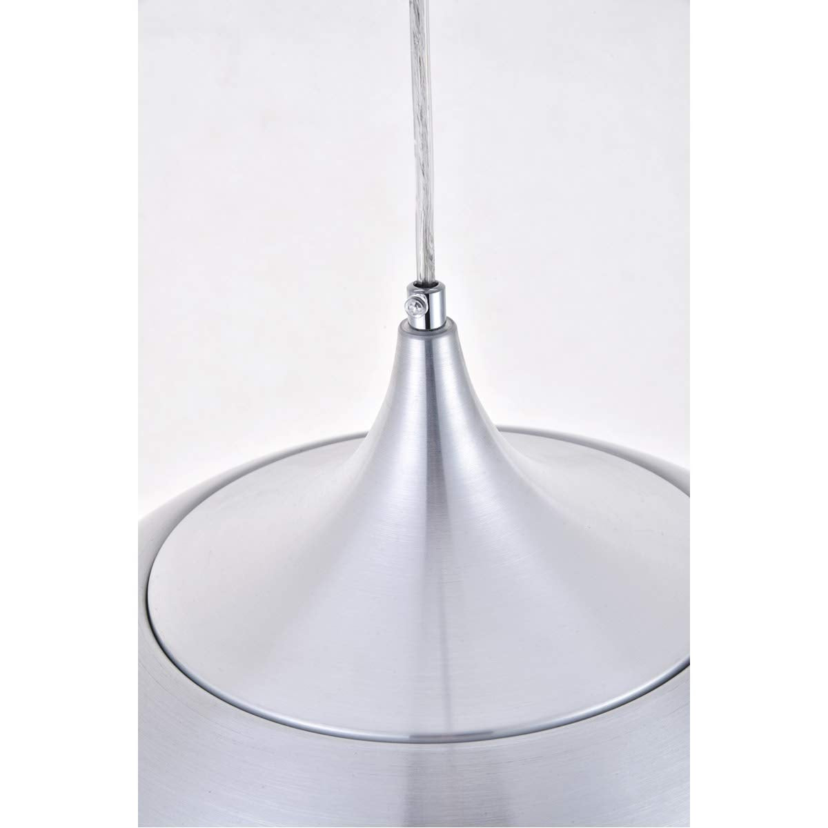 Living District 1-Light Burnished Nickel Pendant Lamp - Modern Aluminum Design