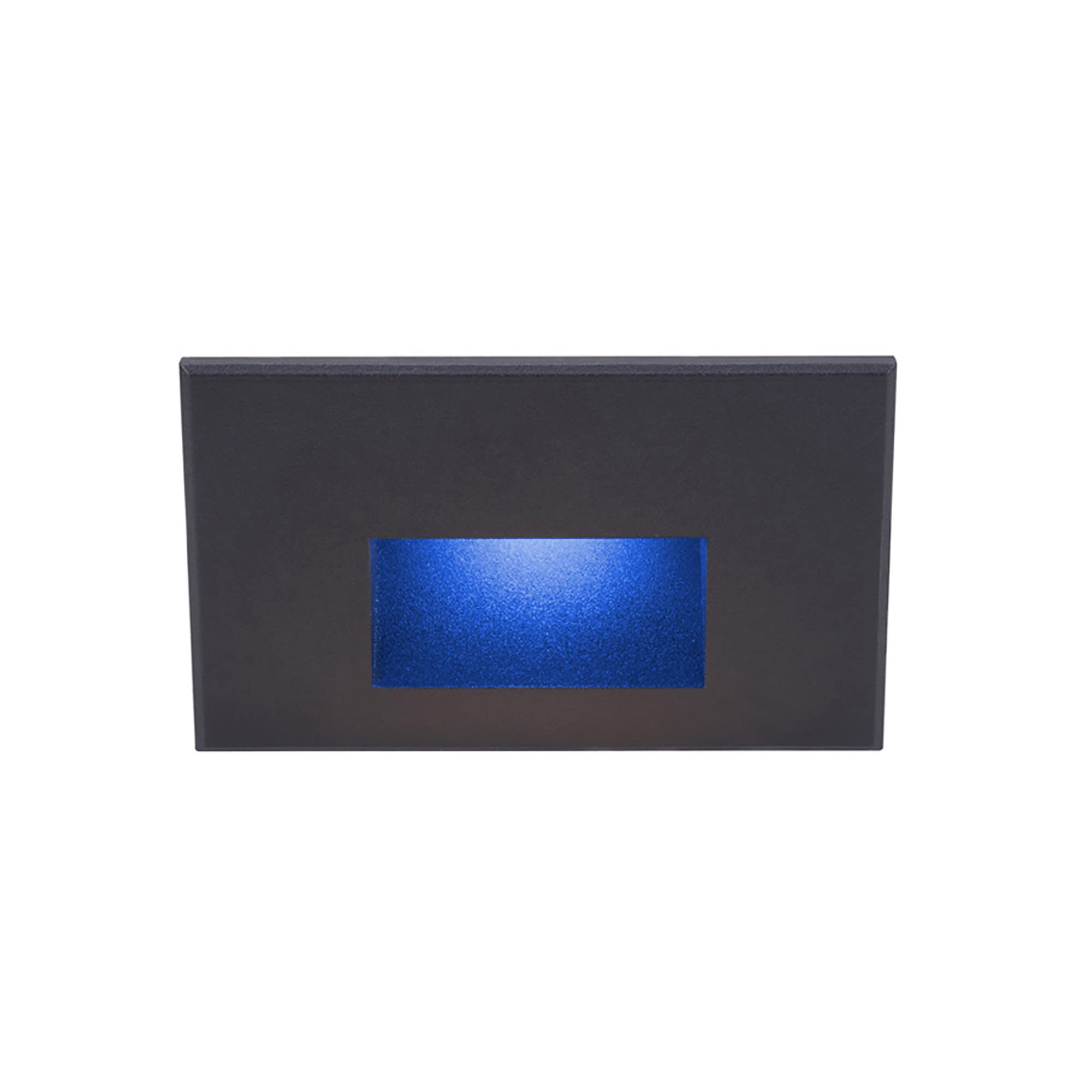 WAC Landscape Lighting, LEDme 120V LED Horizontal Indoor and Outdoor Step and Wall Light Blue in Black