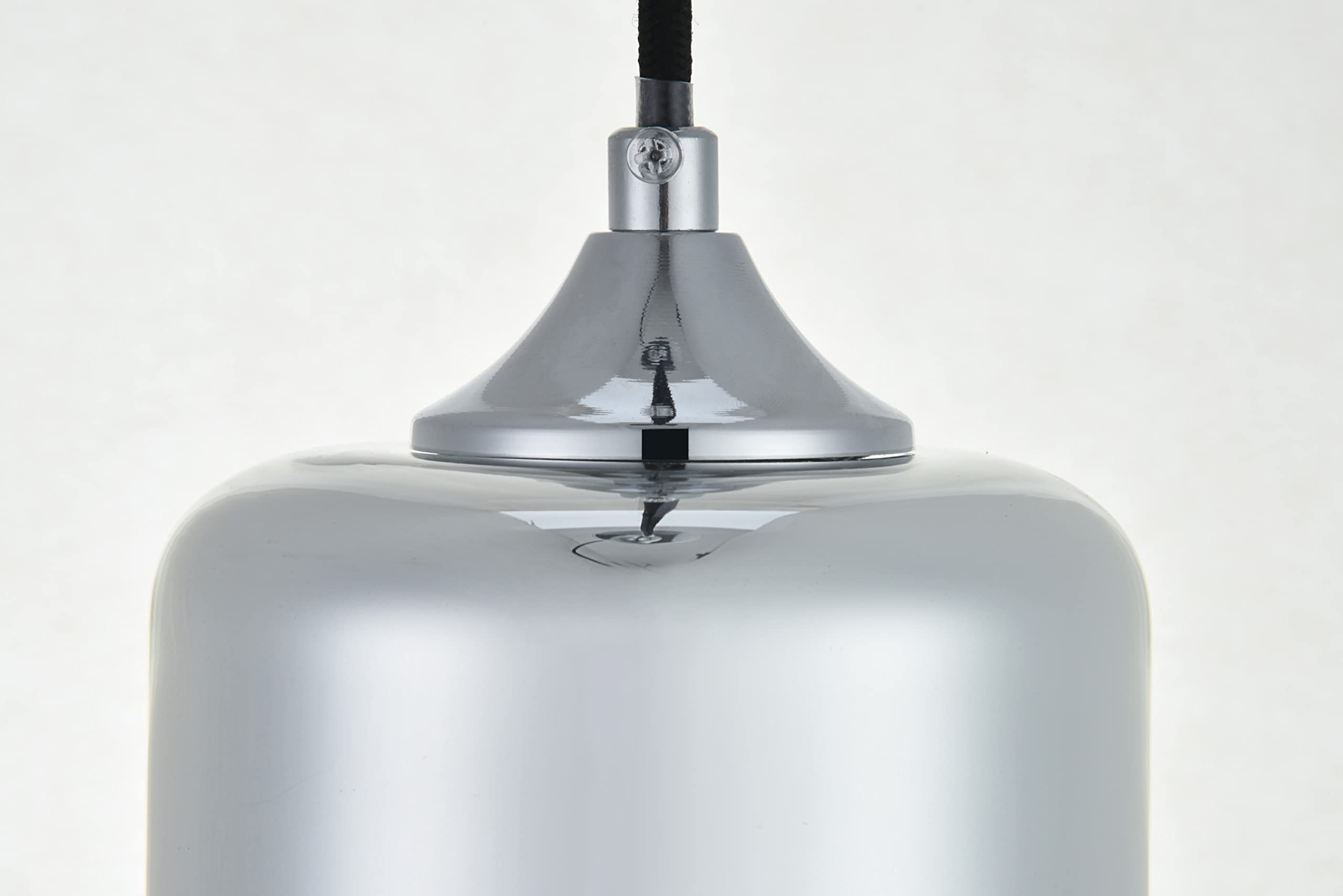 Living District Ashwell 1 Light Black Pendant With Clear Glass